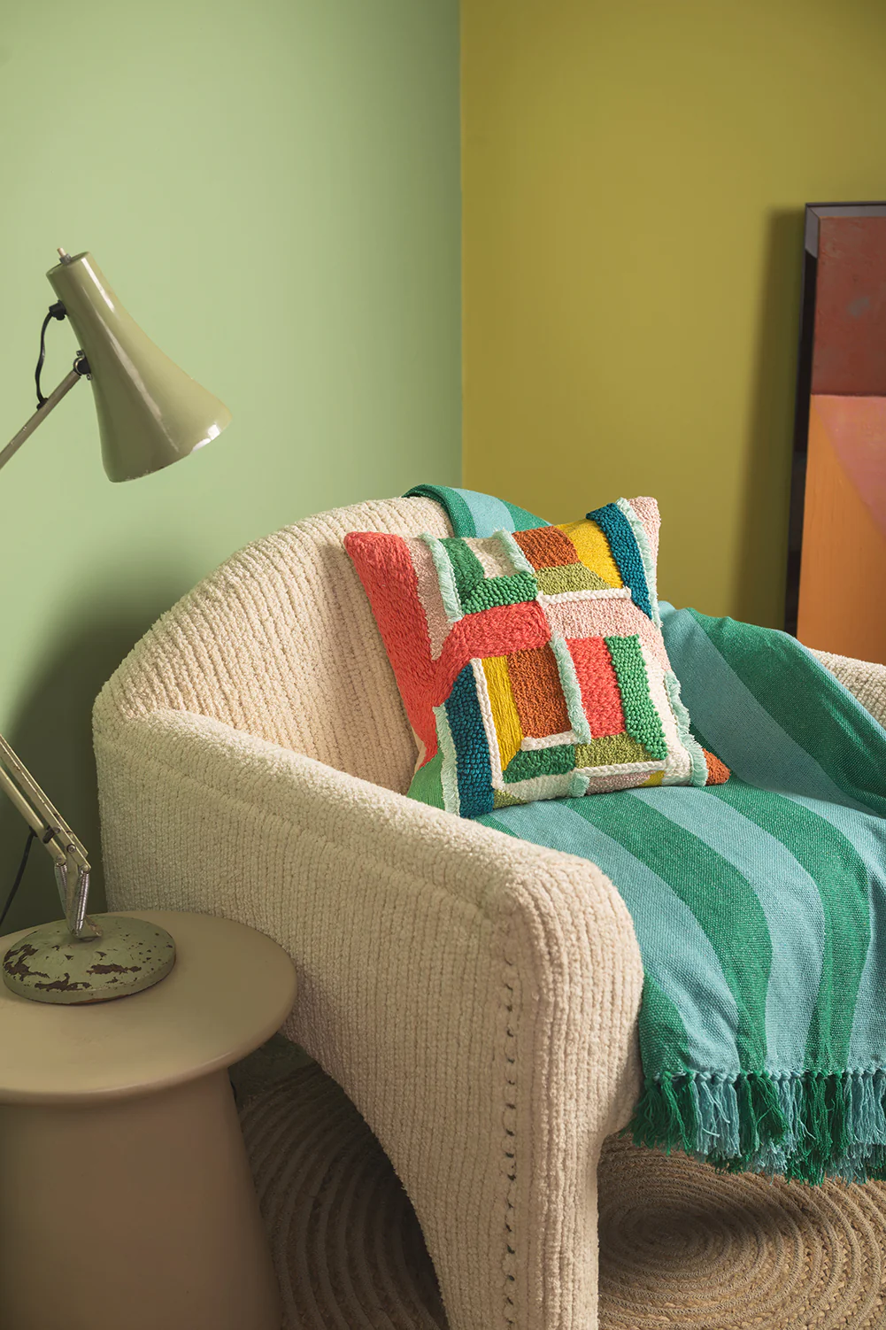 Abstract Texture Embroidered Cushion Cover - Image 4