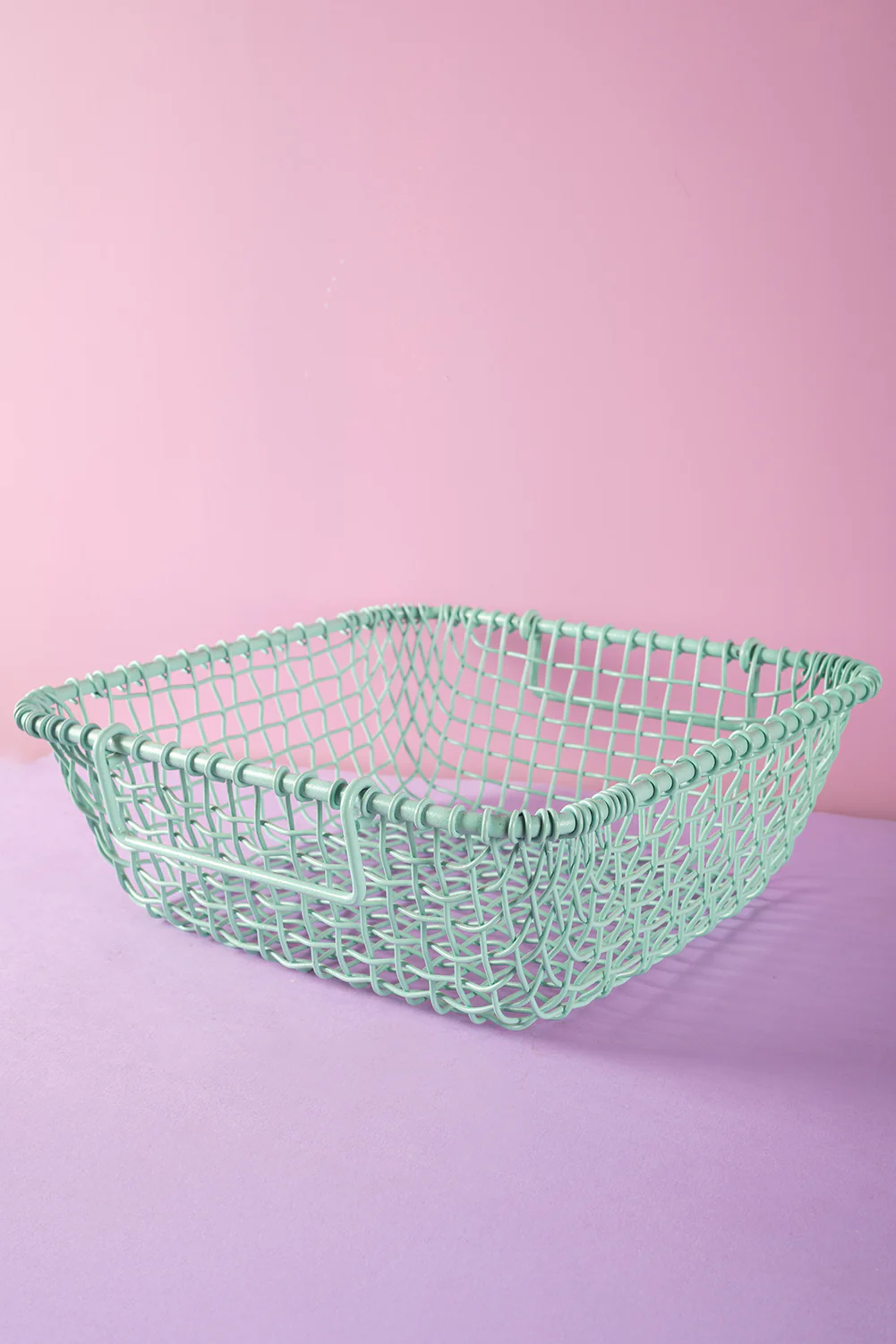 Light Blue Metal Railway Basket - Image 6