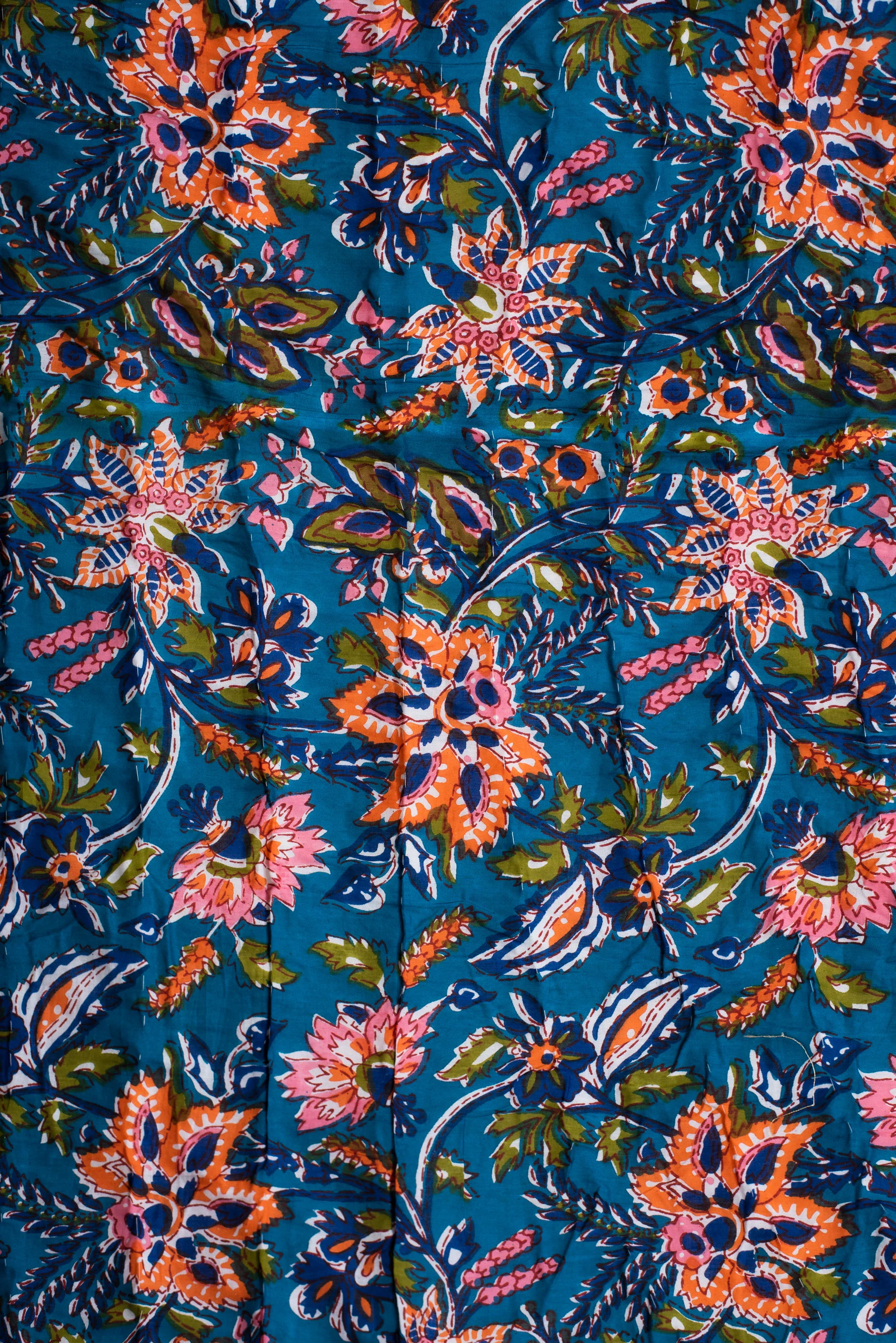 Celestial Flowers Reversible Quilt (read description) - Image 6