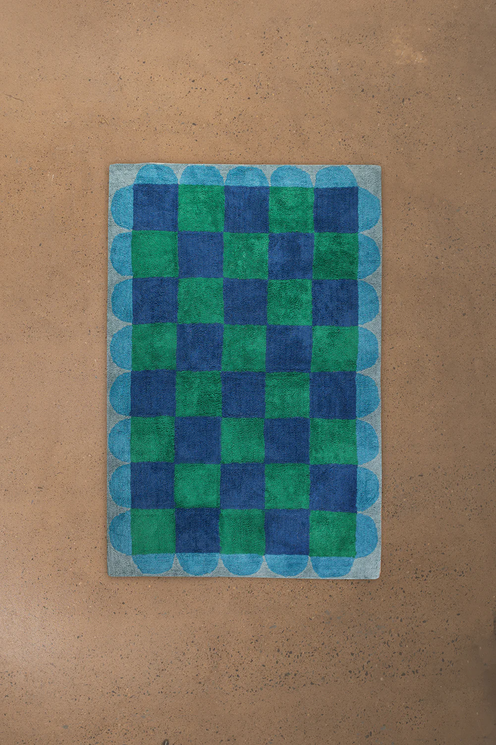 Eleanor Check & Scallop Recycled Cotton Rug - Image 7