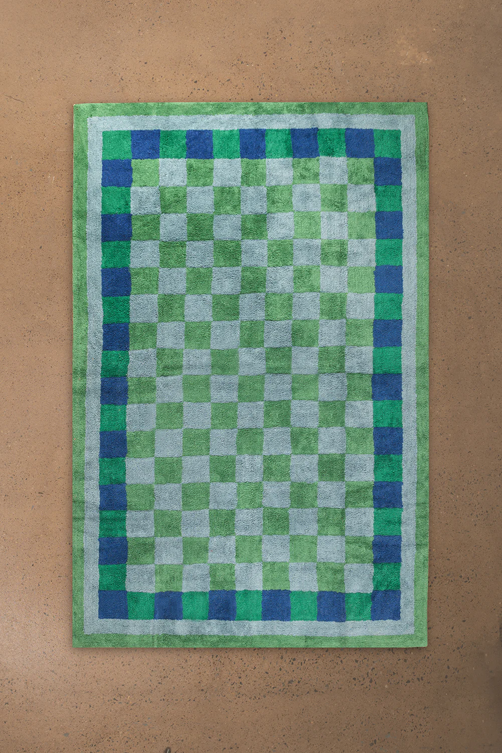 Nell Chequered Recycled Cotton Rug - Image 8