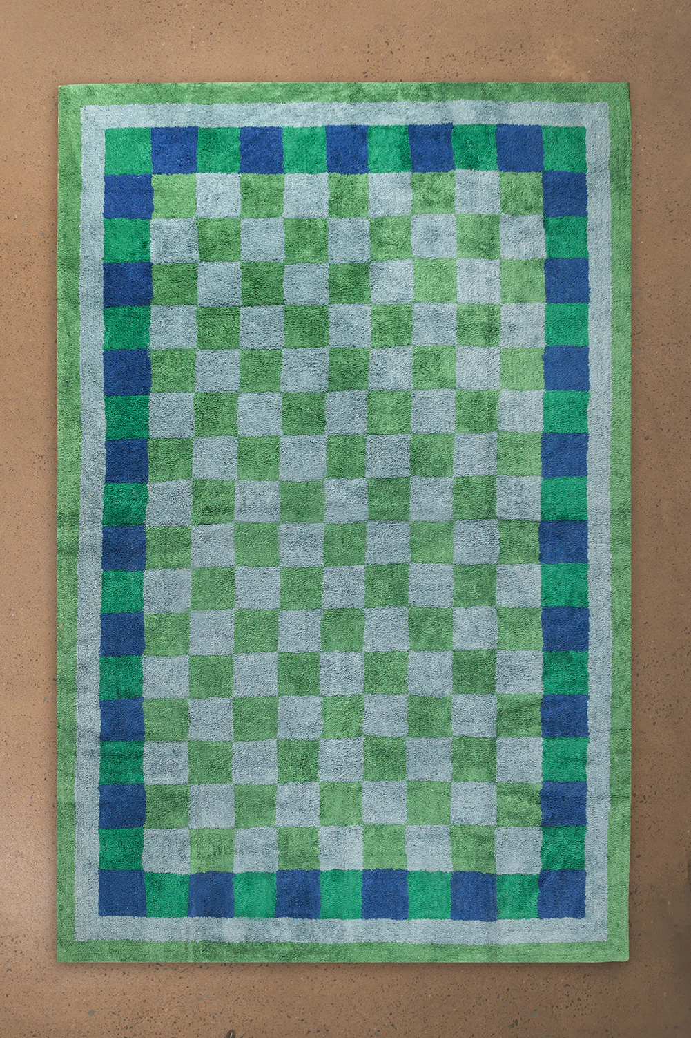 Nell Chequered Recycled Cotton Rug - Image 9