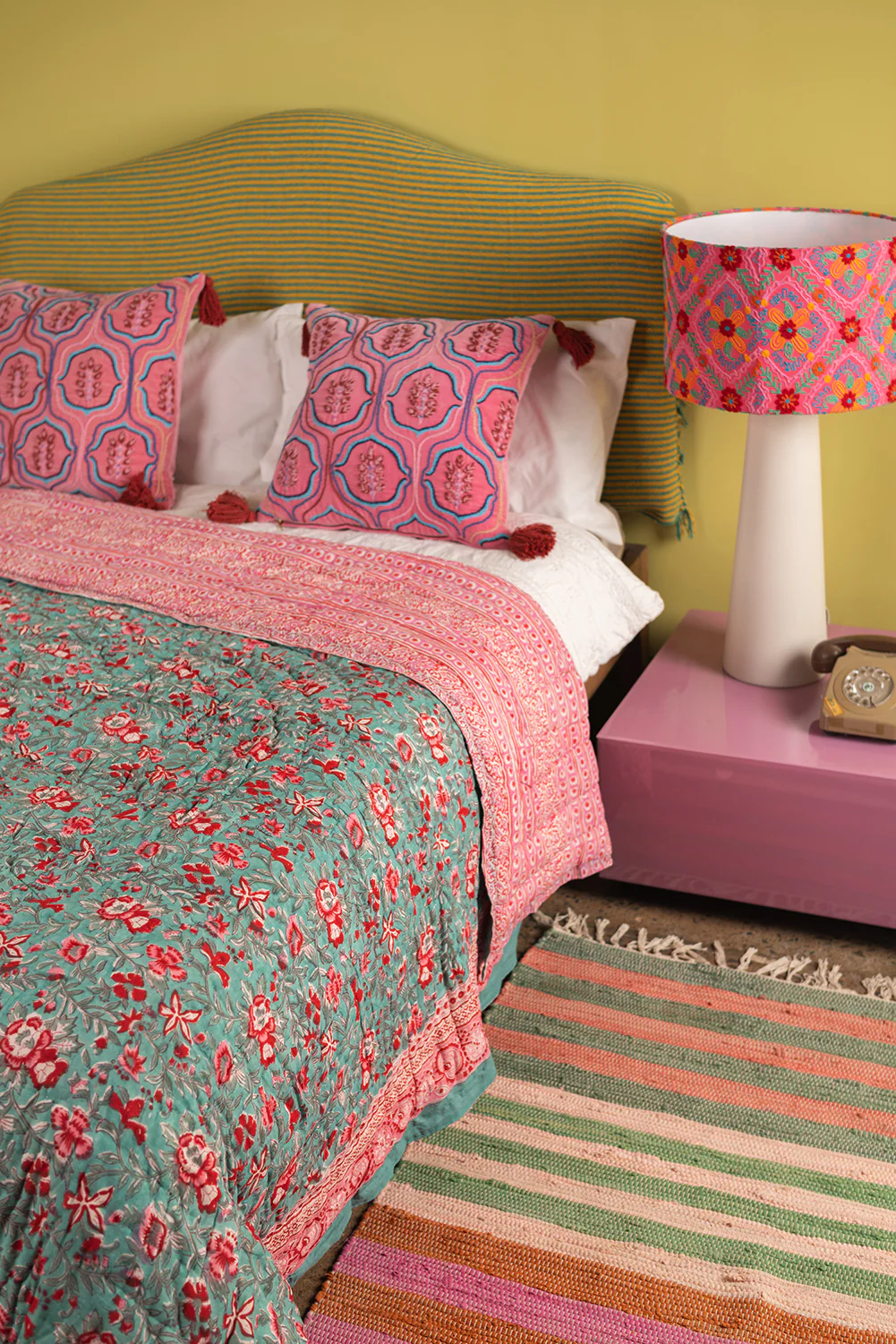 Adeline Hand Block Print Cotton Quilt - Image 6