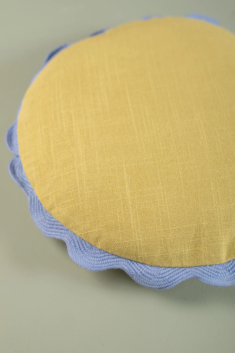Champagne Round Block Colour Cotton Cushion Cover - Image 3