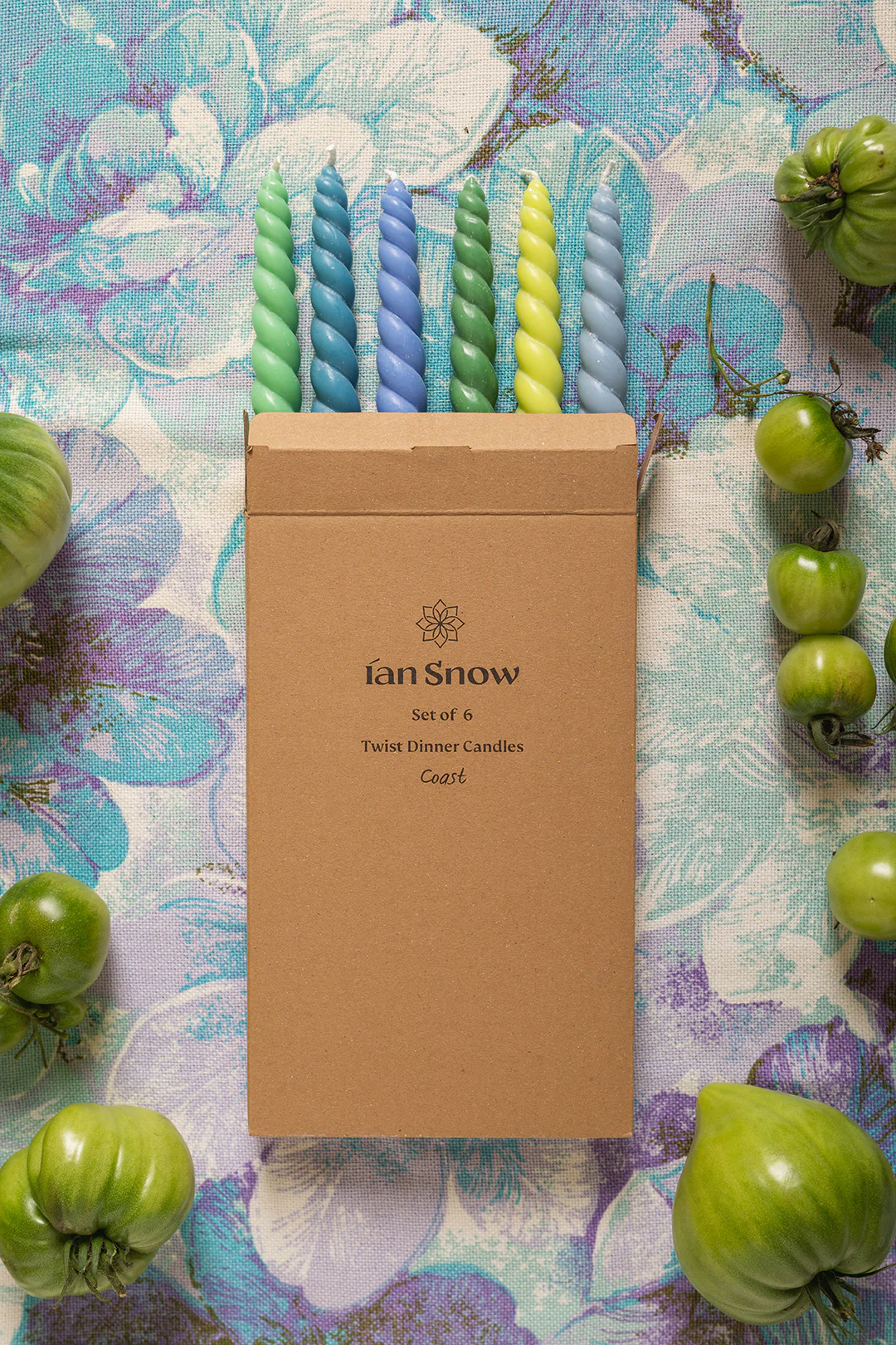 'Coast' Set of Six Twisted Dinner Candles - Image 3