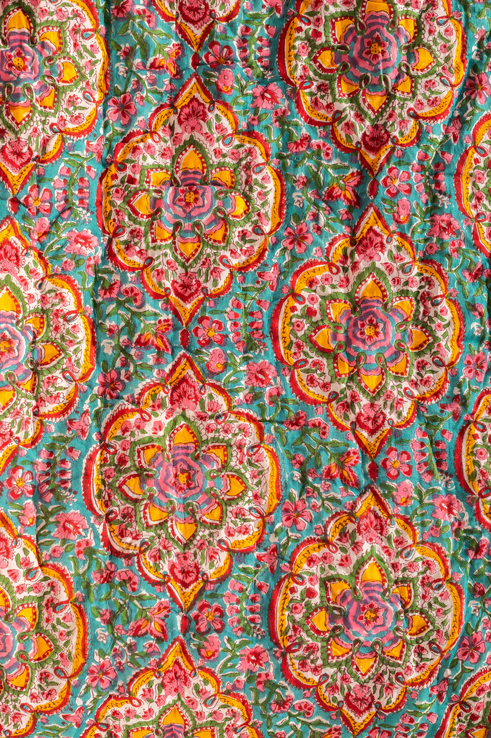 Jasmine Block Print Cotton Quilt - Image 3