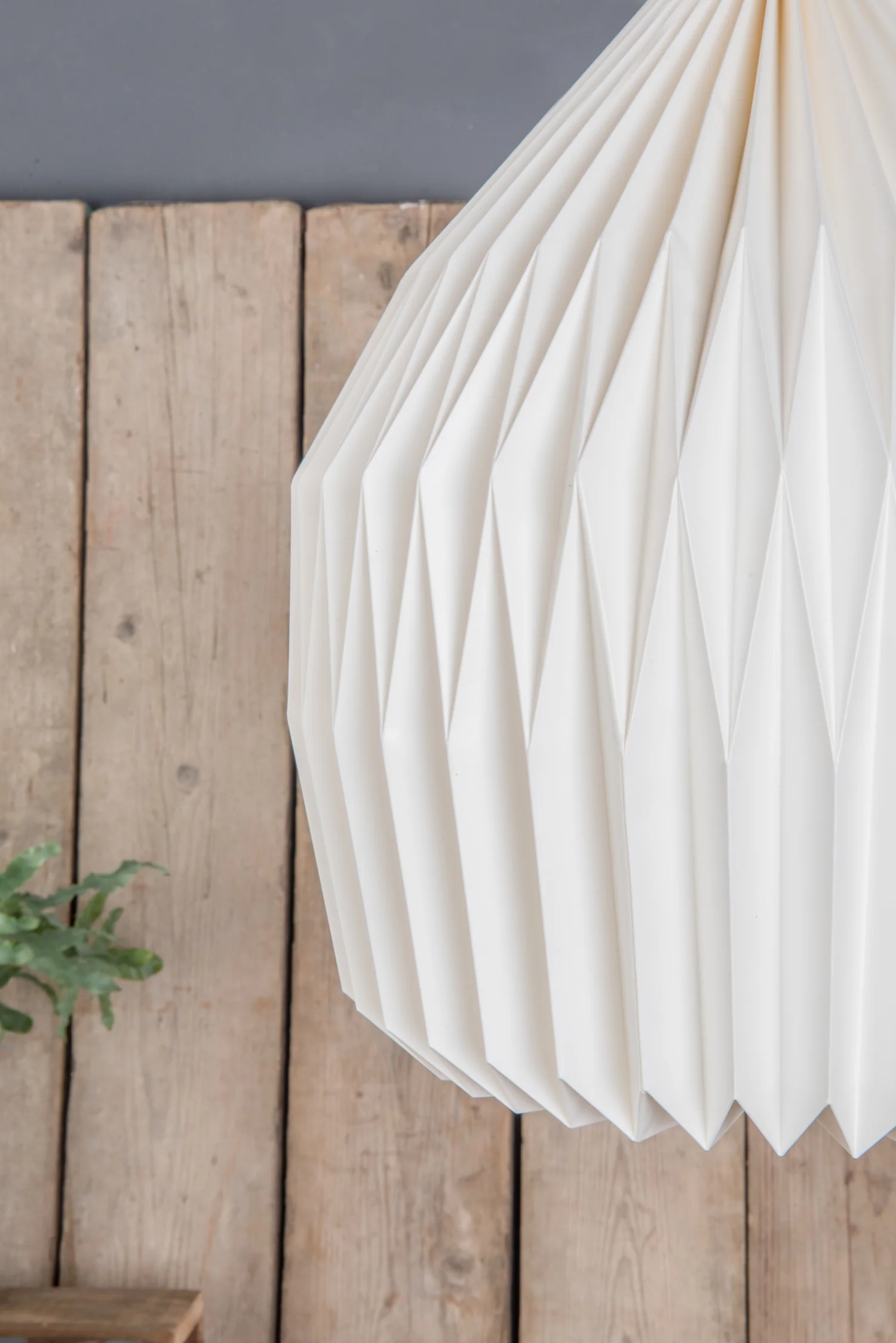 Dome Natural Pleated Paper Lampshade - Image 6