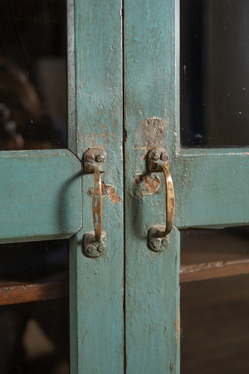 Duck Egg Blue Vintage Cabinet <p>W:71.5cm D:48.5cm H:126cm </p> - Image 6