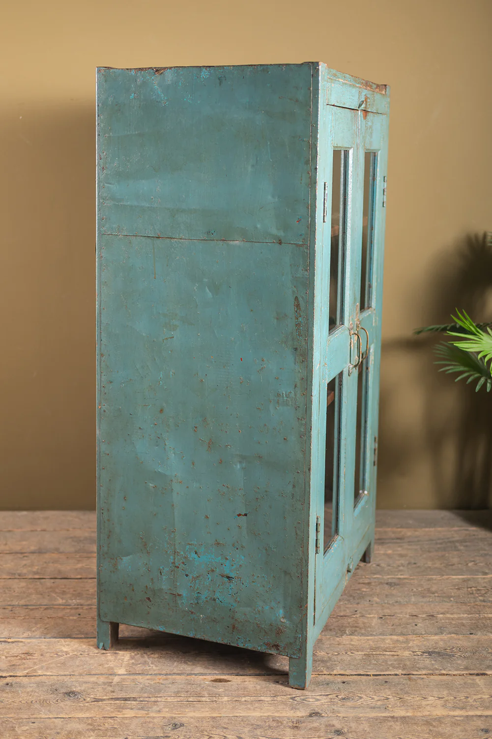 Duck Egg Blue Vintage Cabinet <p>W:71.5cm D:48.5cm H:126cm </p> - Image 7