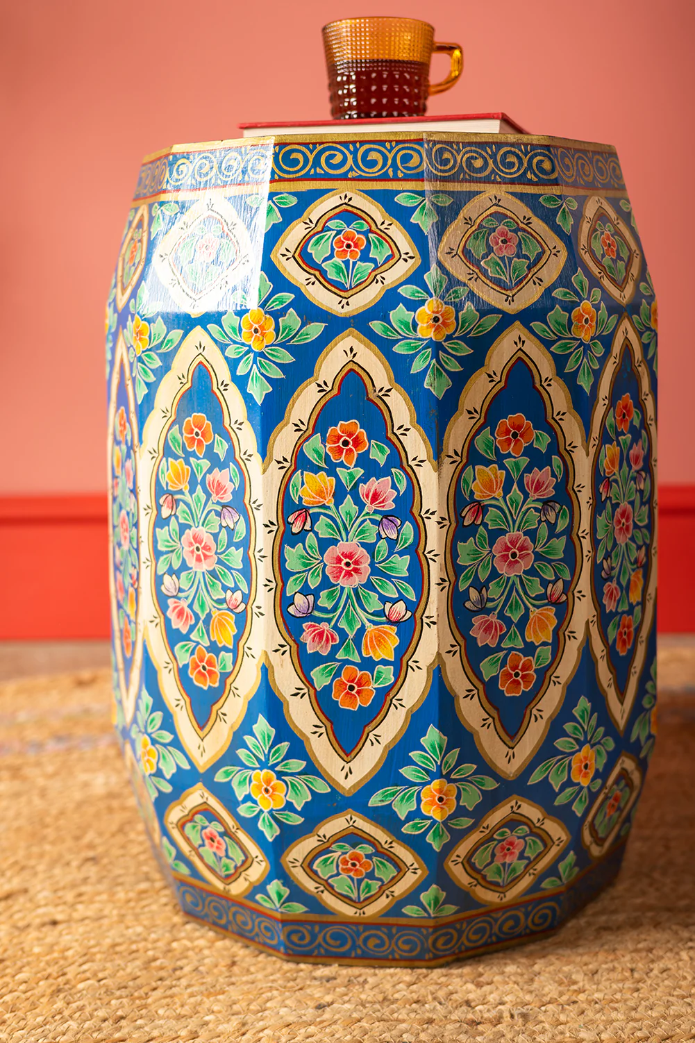Hand Painted Navy Blue Side Table - Image 3