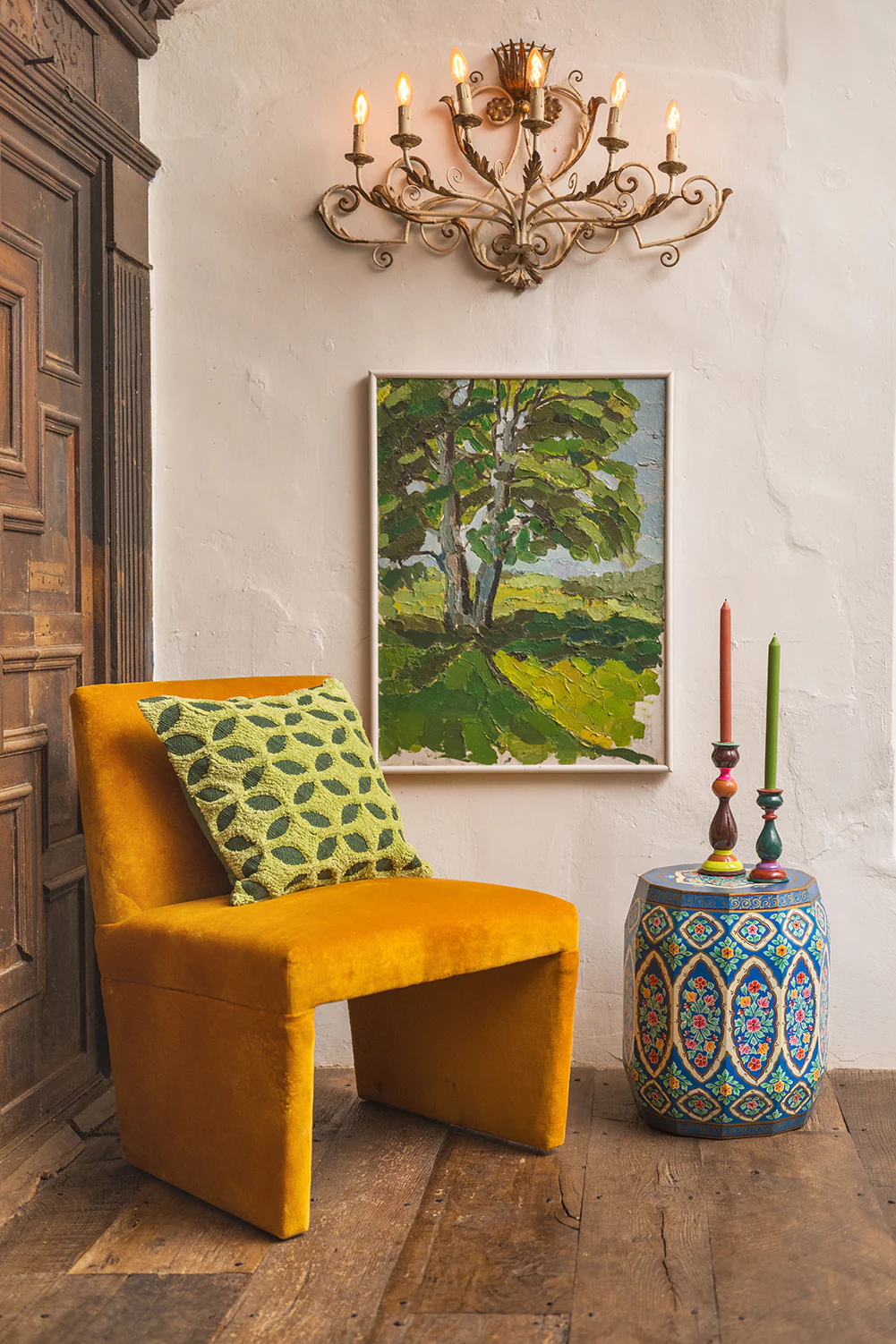 Hand Painted Navy Blue Side Table - Image 5