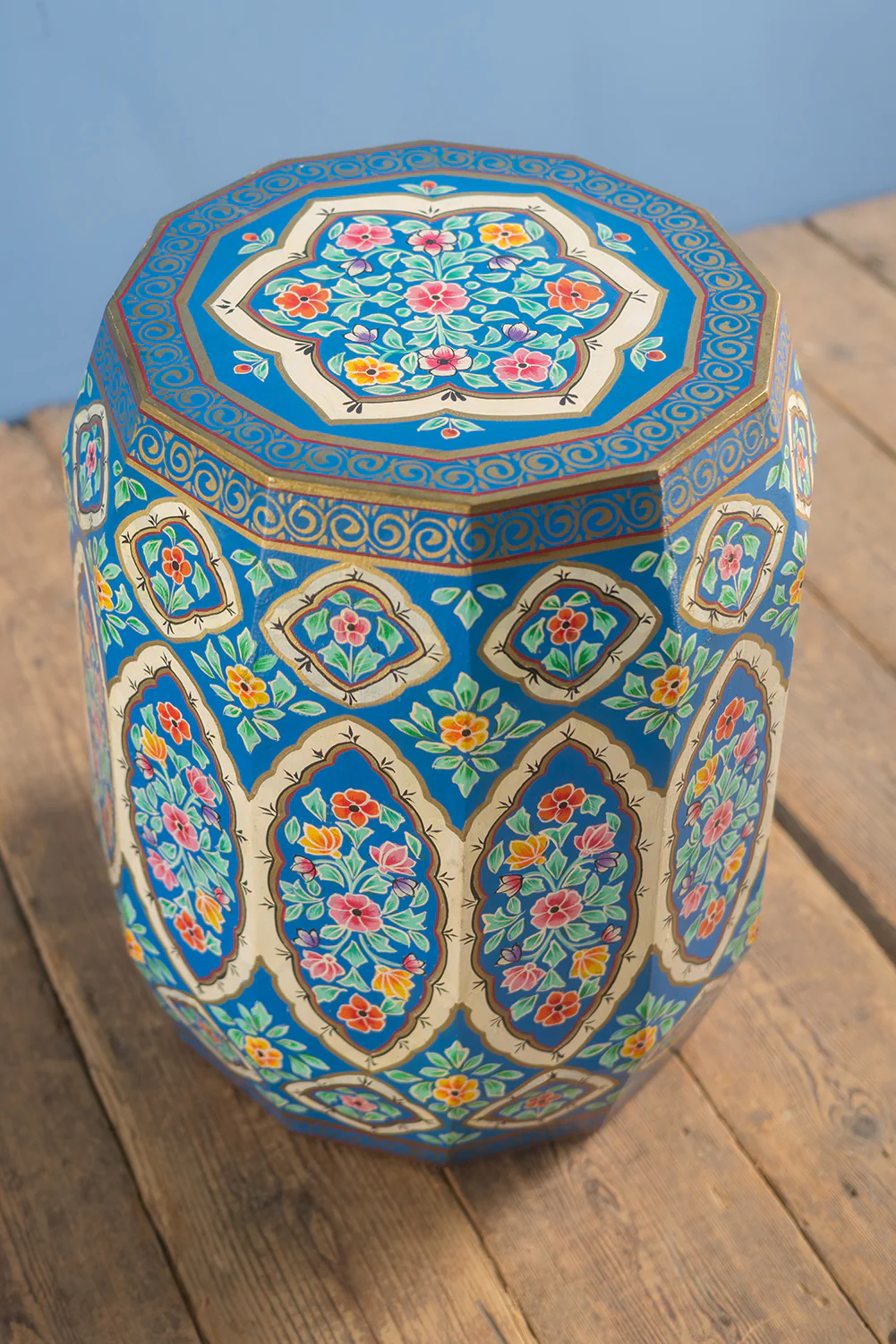 Hand Painted Navy Blue Side Table - Image 6