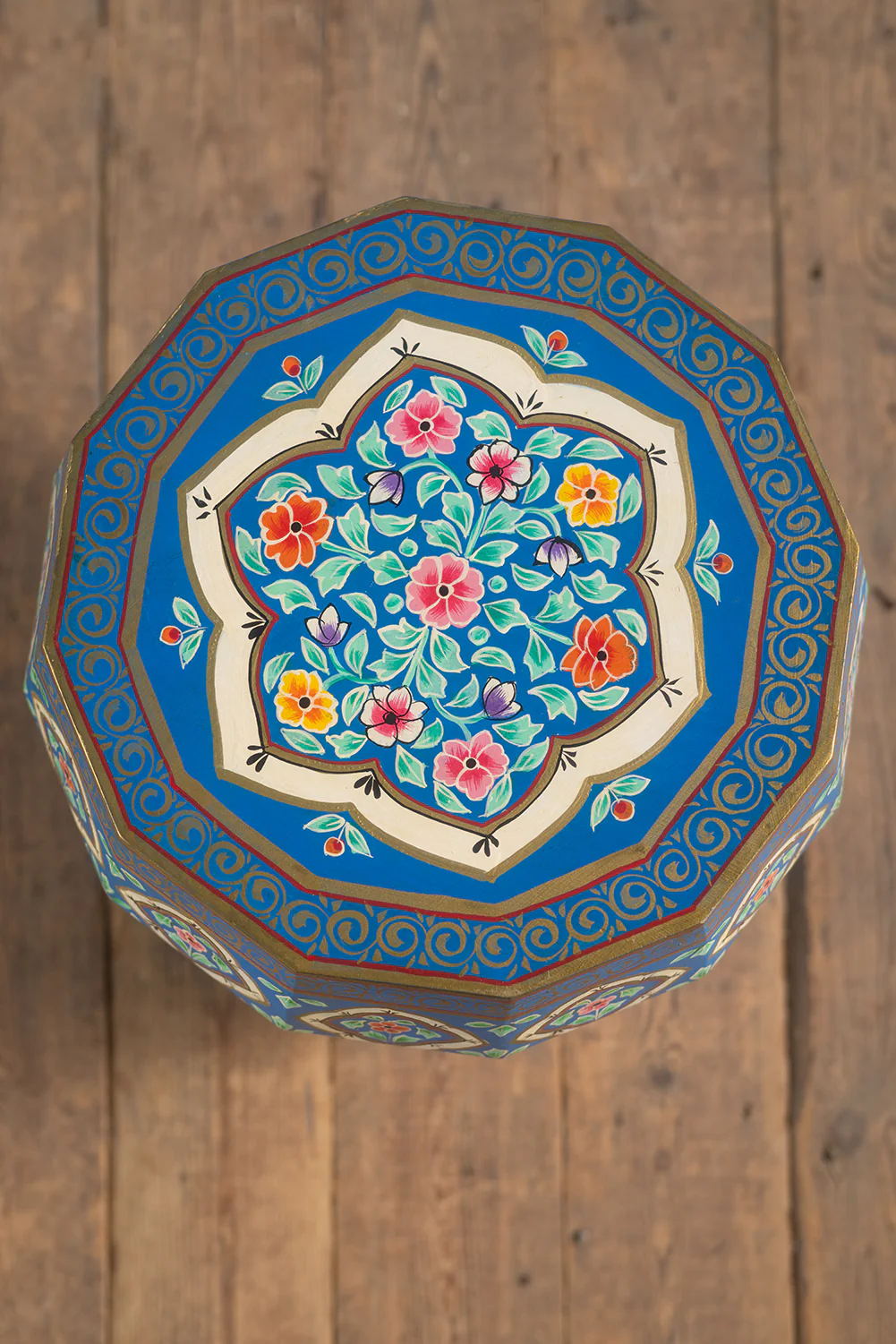 Hand Painted Navy Blue Side Table - Image 8