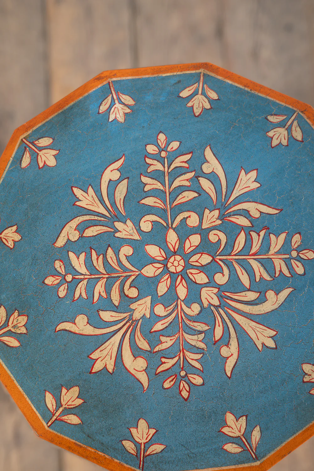 Hand Painted Sky Blue Side Table - Image 10