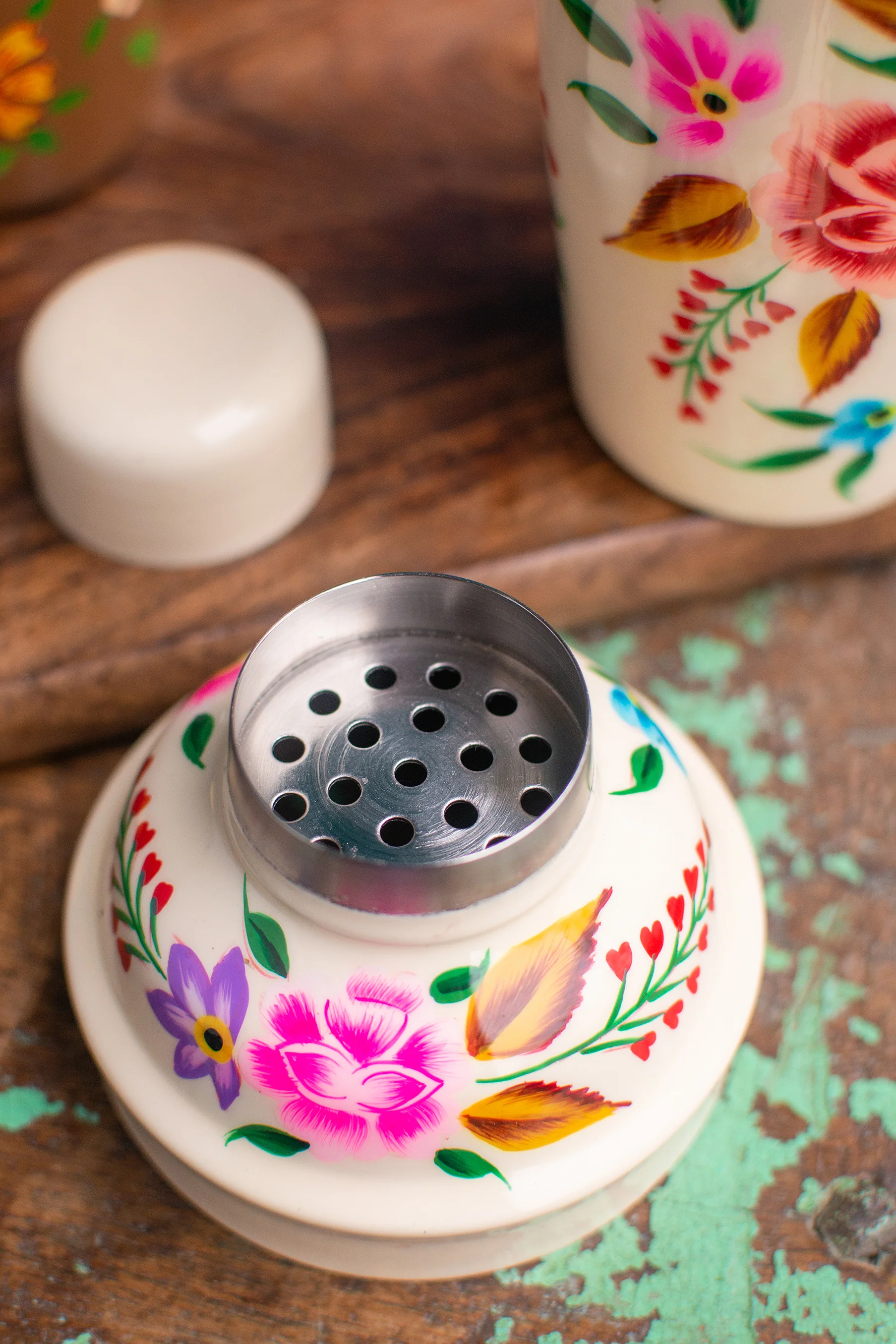 Handpainted Stainless Steel Cocktail Shaker - Image 8