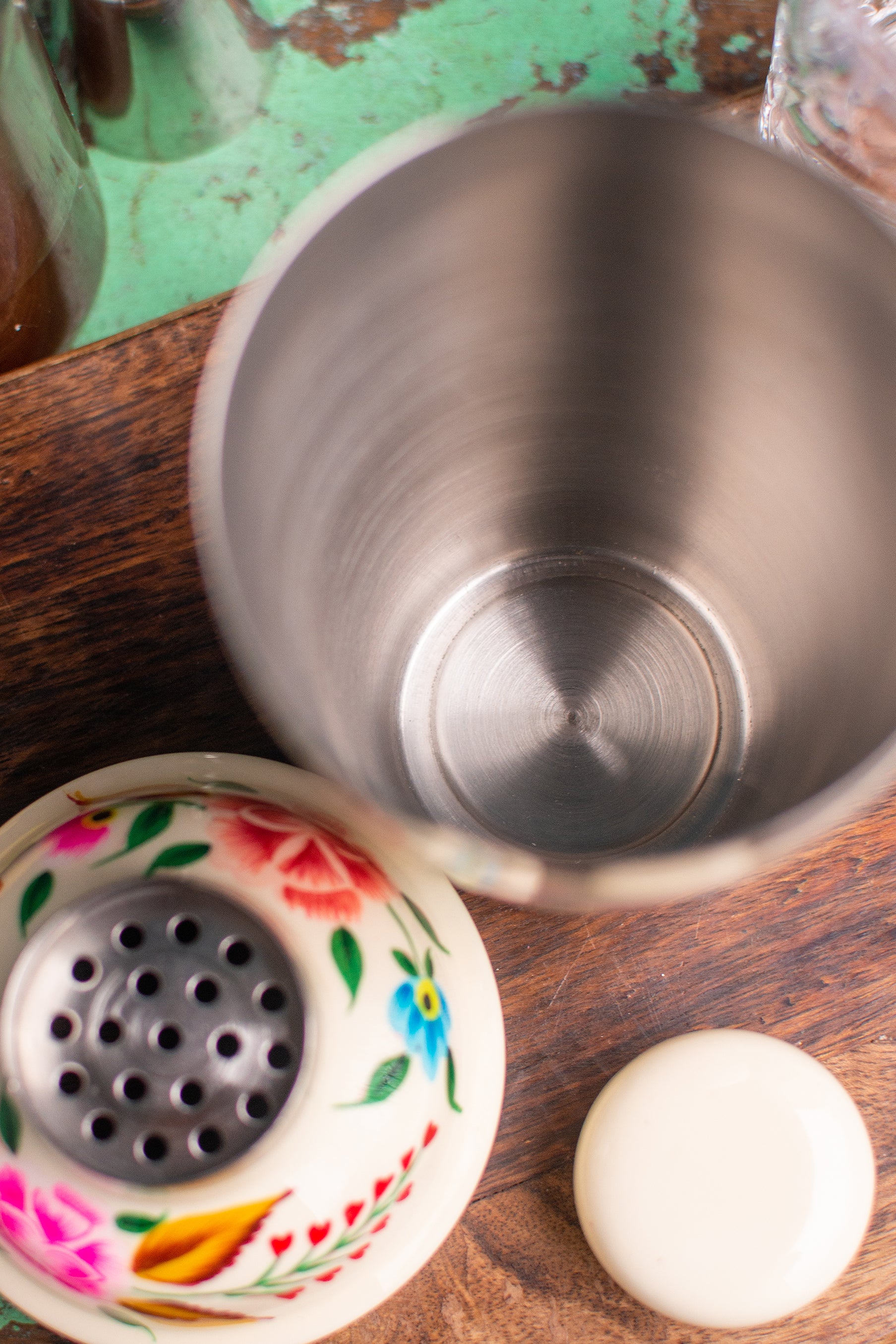 Handpainted Stainless Steel Cocktail Shaker - Image 9