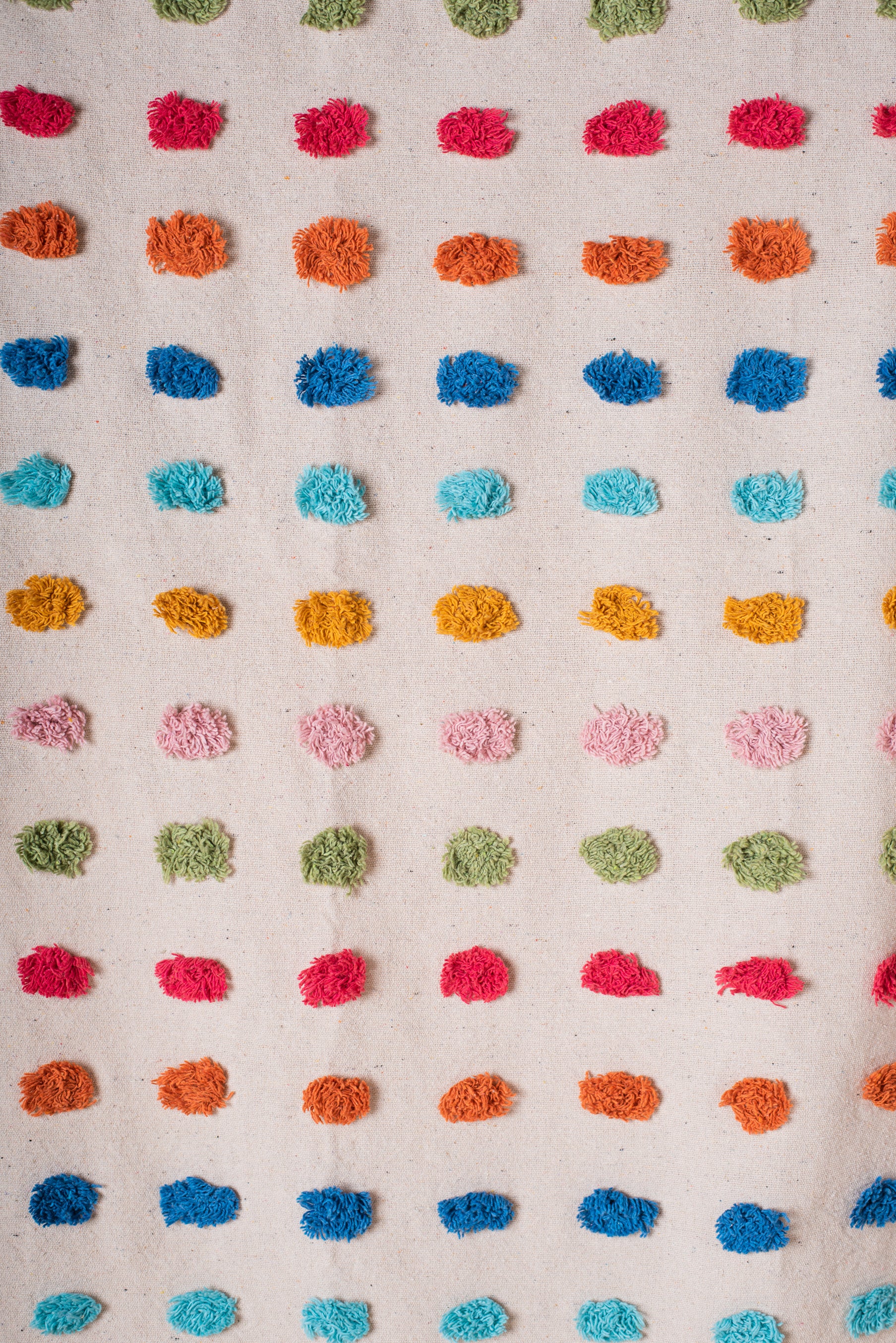 Handwoven 100% Recycled Pom Pom Throw - Image 7