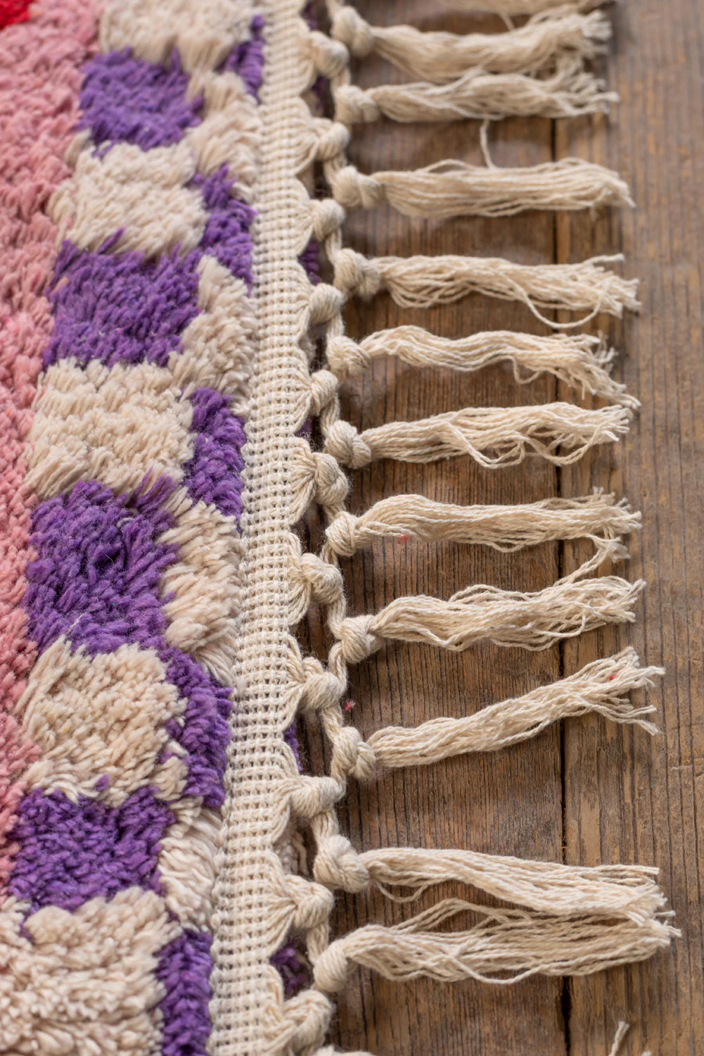 Agatha Pink & Red Heart Recycled Cotton Rug - Image 7