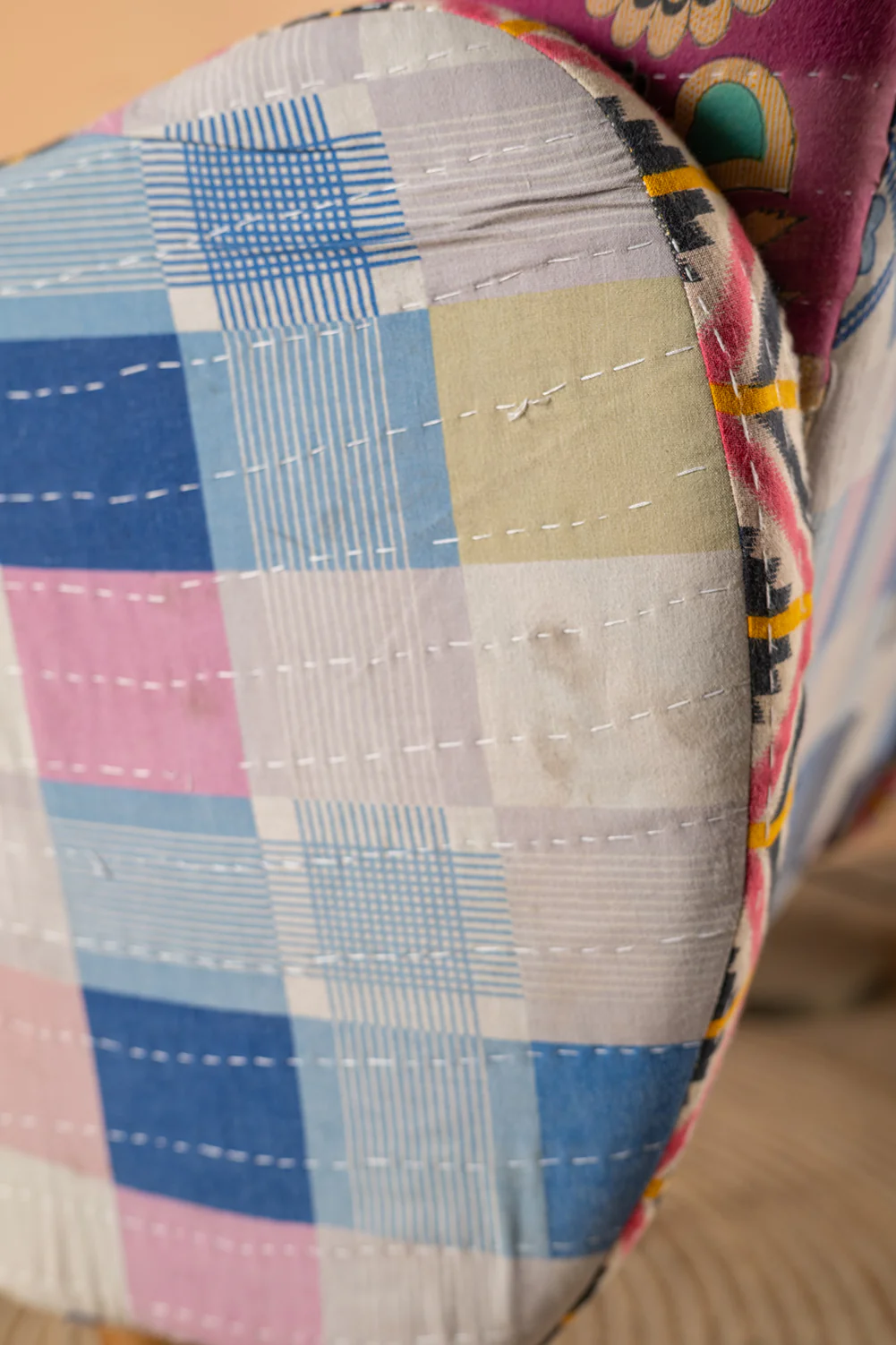Fuchsia Kantha Panelled Armchair - 05 - Image 12