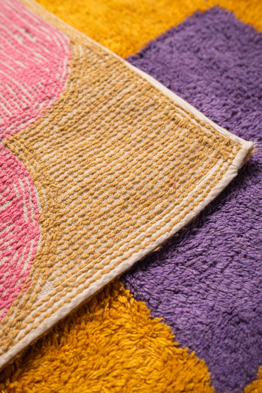 Mallow Check & Scallop Recycled Cotton Rug - Image 4