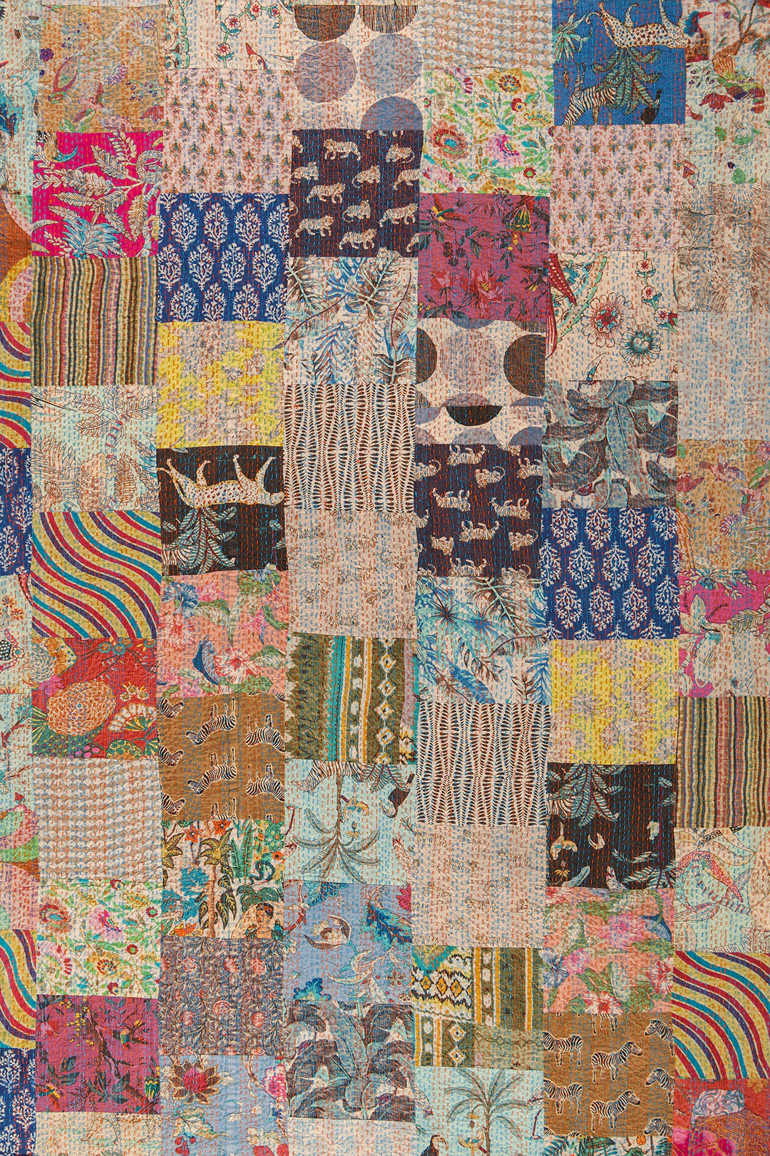 Lola Patchwork Kantha Bed Throw - Image 10