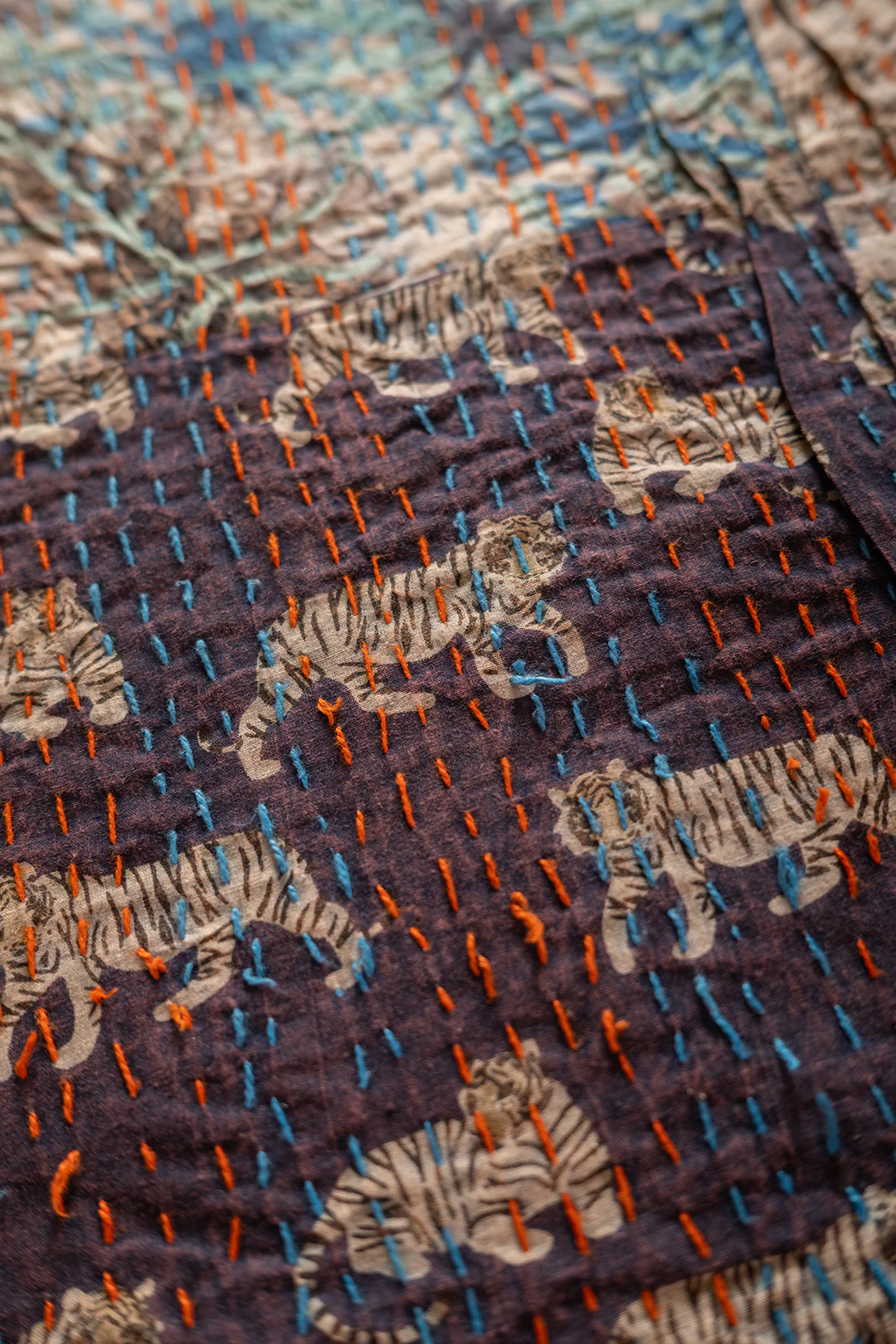 Lola Patchwork Kantha Bed Throw - Image 3
