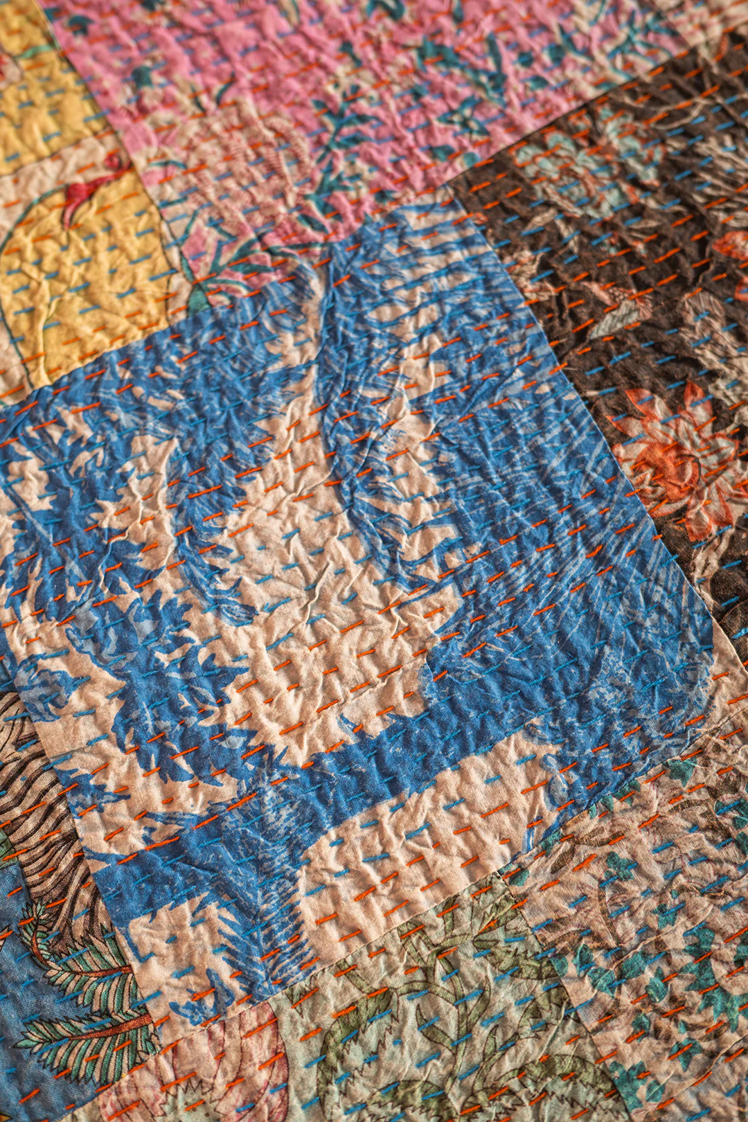 Lola Patchwork Kantha Bed Throw - Image 6