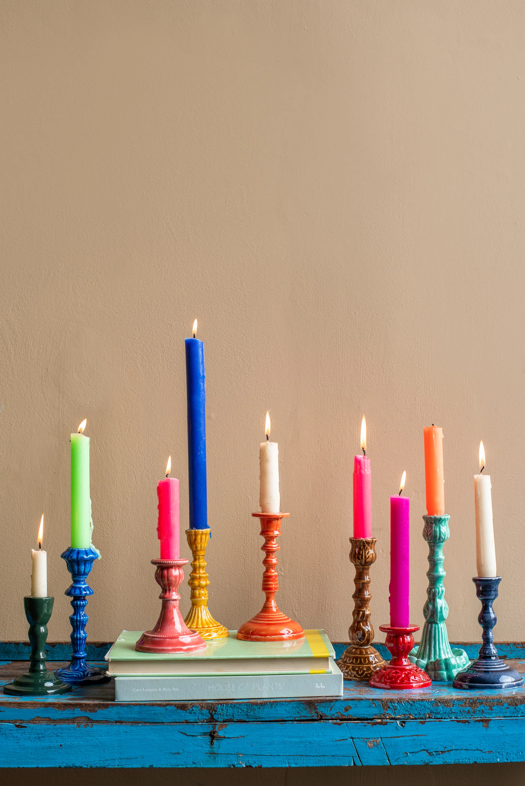 Moulded Metal Ceramic Candle Holders - Image 3