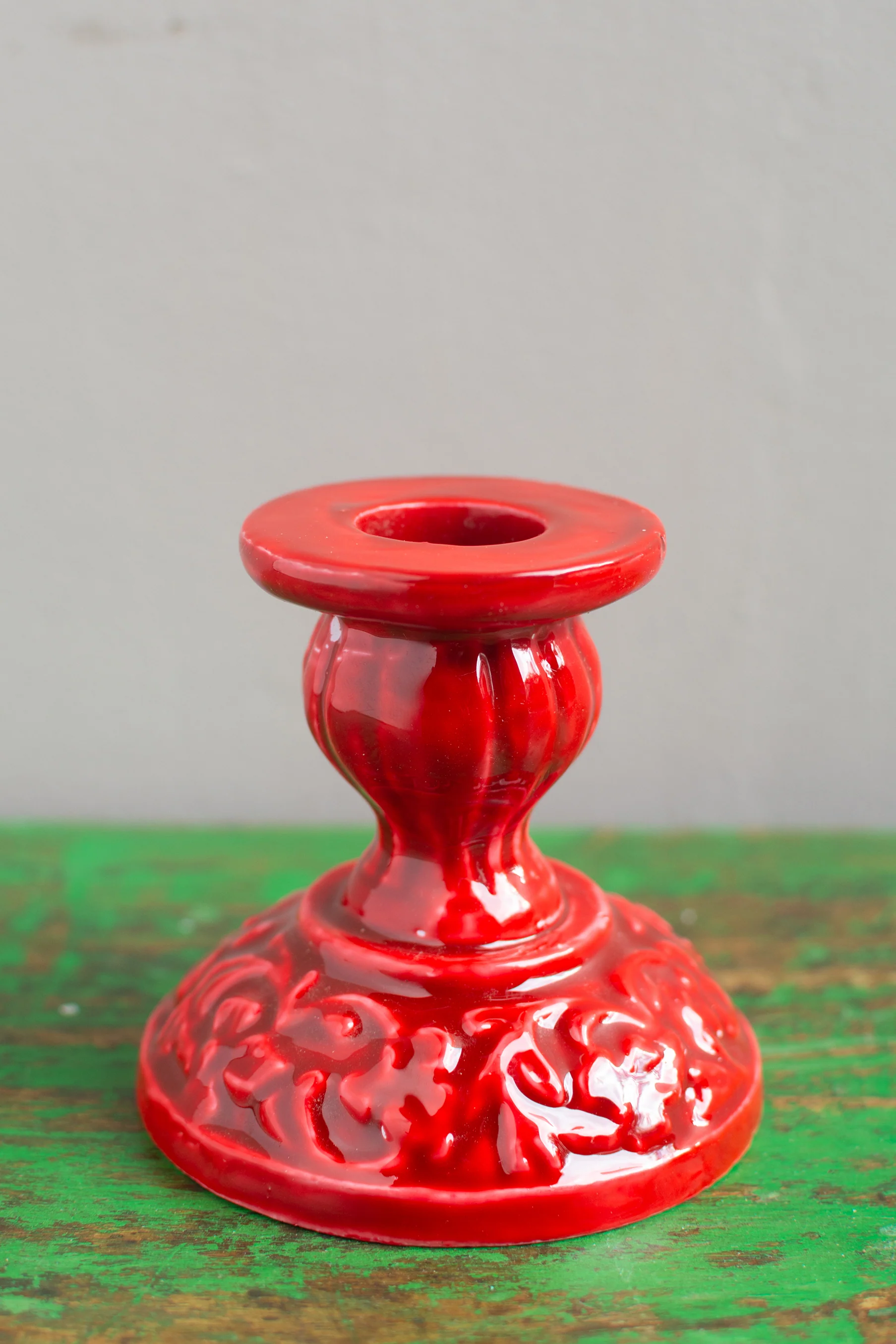 Moulded Metal Ceramic Candle Holders - Image 4