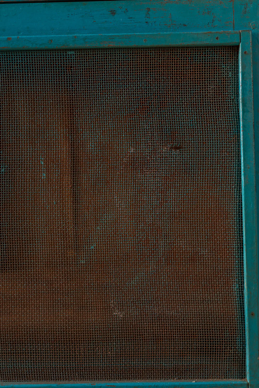Blue Wooden Vintage Cupboard <p>W:122cm D:57cm H:164.5cm </p> - Image 6