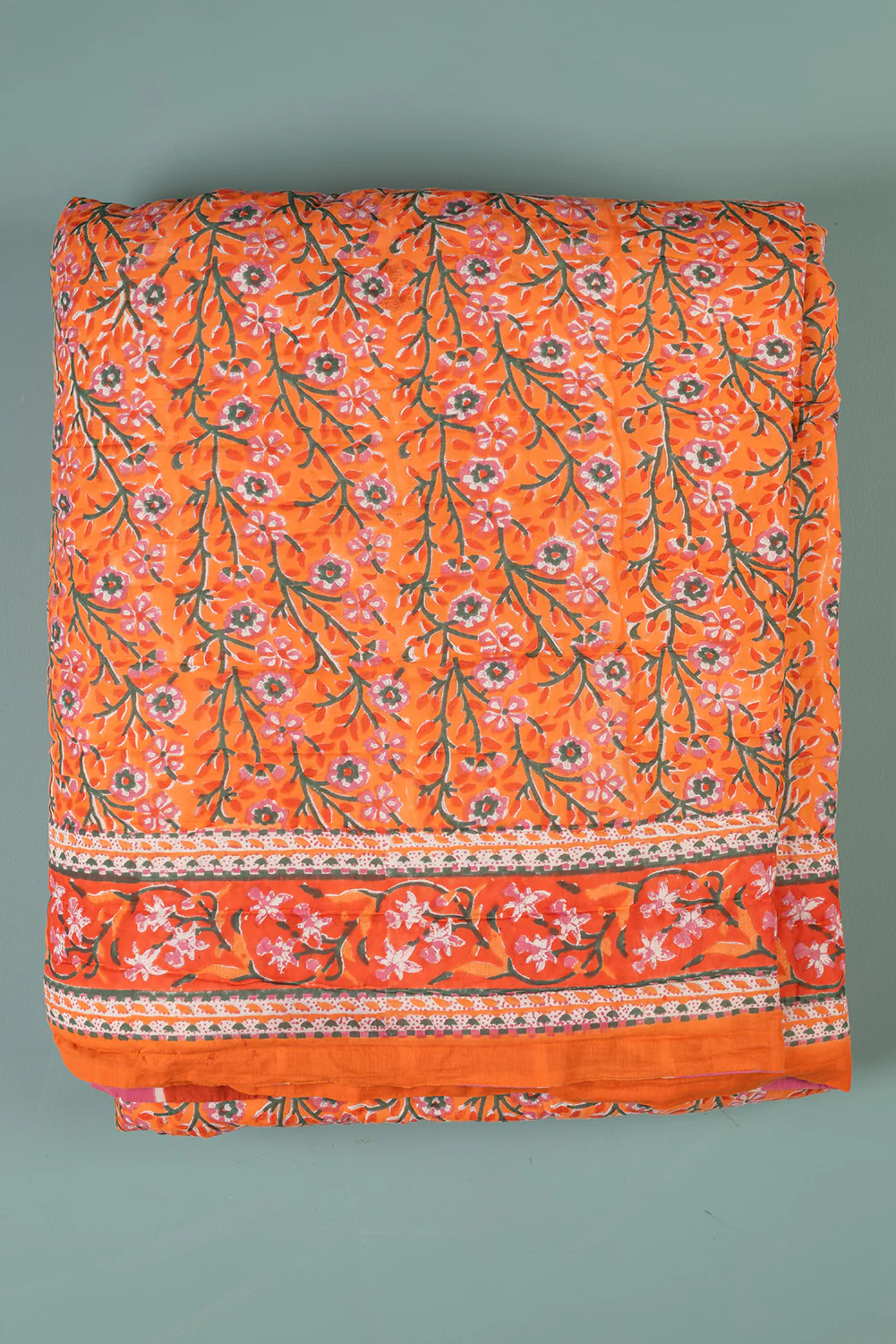 Florence Hand Block Print Cotton Quilt - Image 11