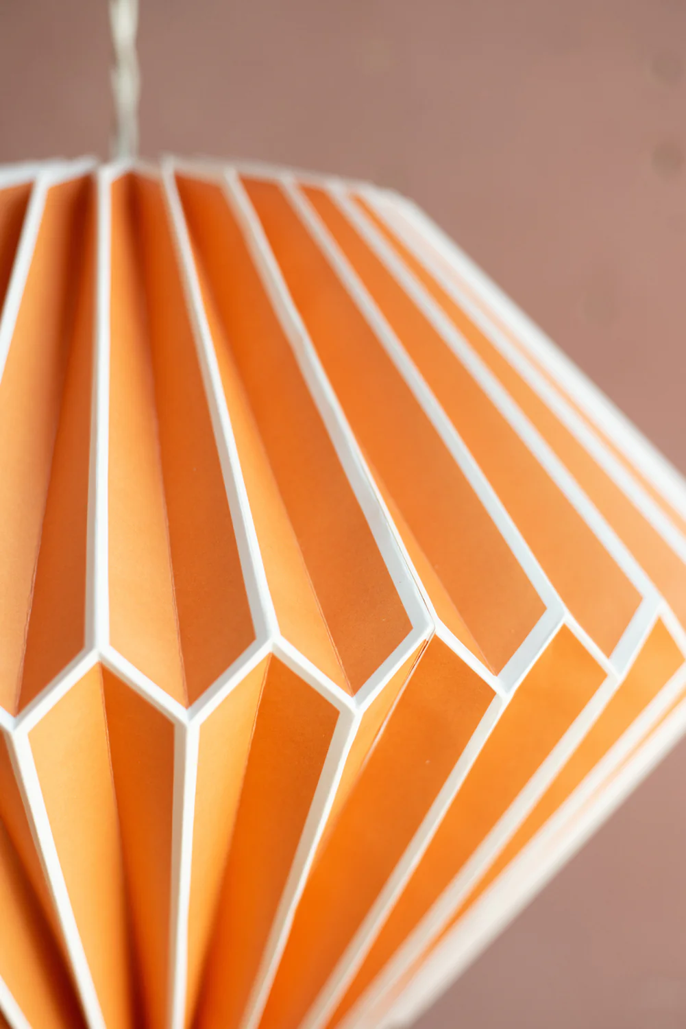 Orange Paper Lampshade - Image 4