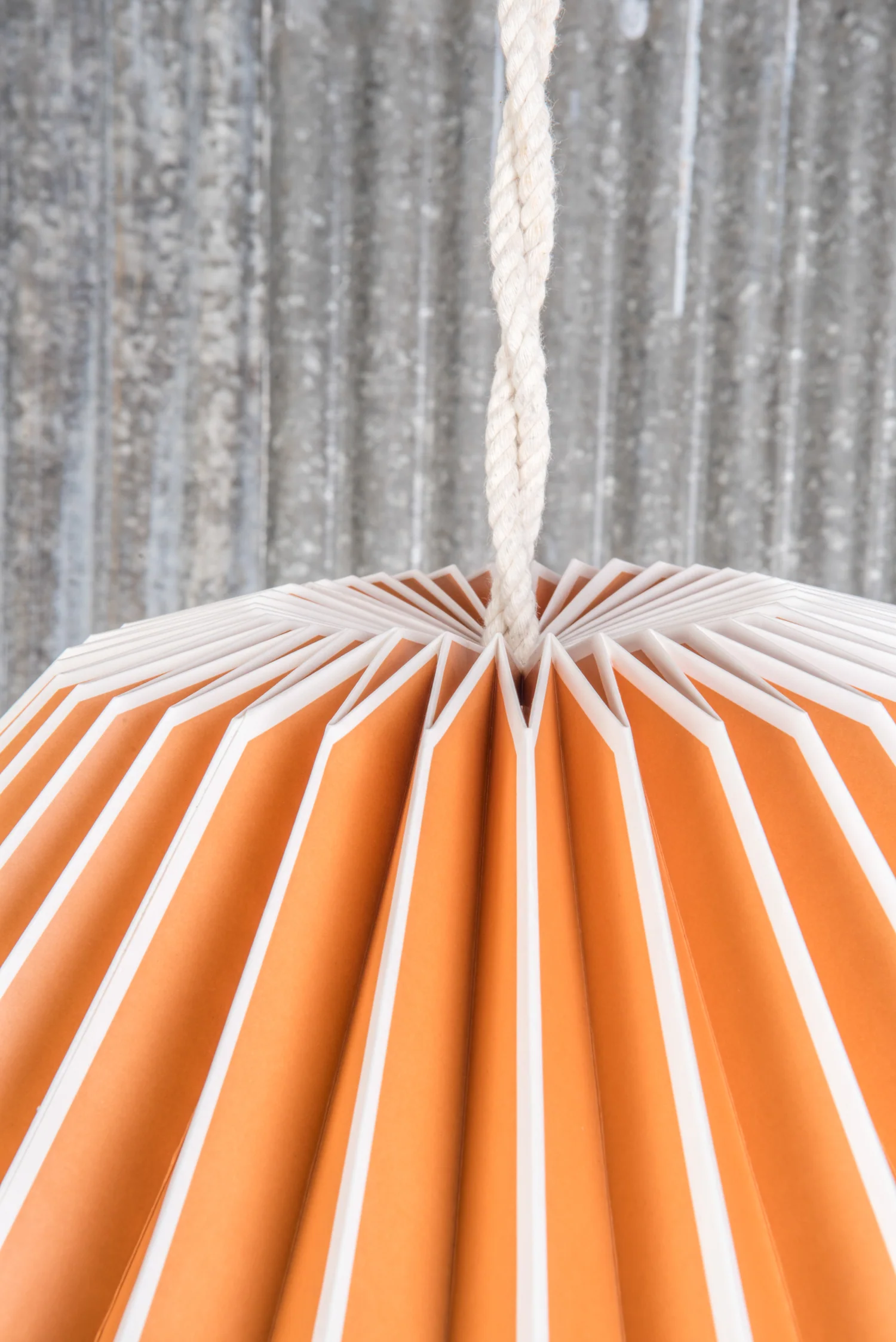 Orange Paper Lampshade - Image 6