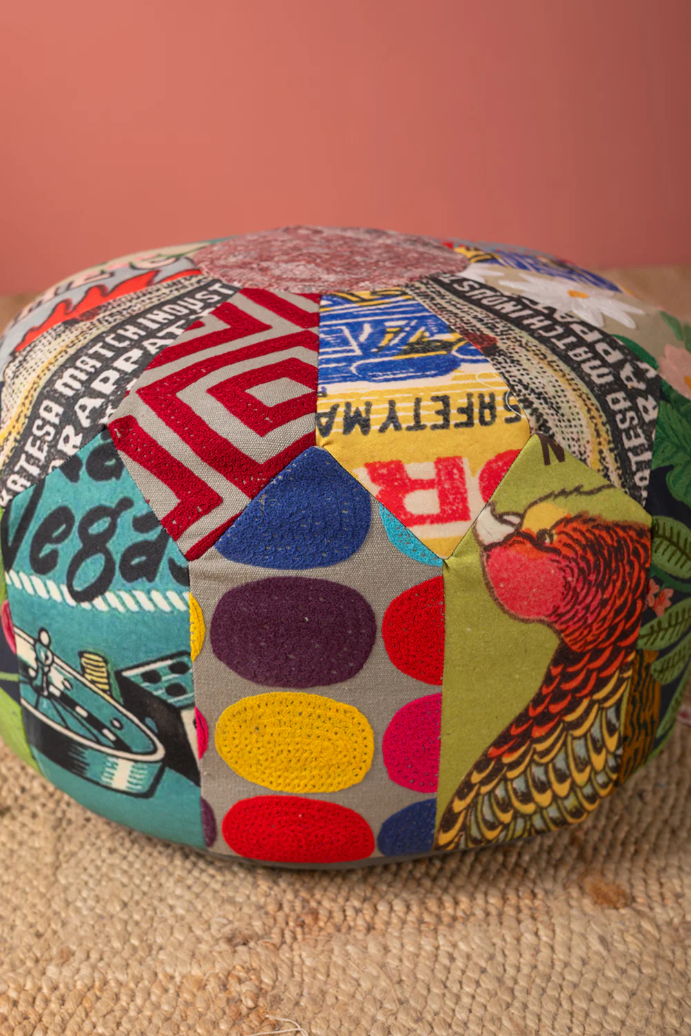 Patchwork Embroidery Pouffe - Image 16
