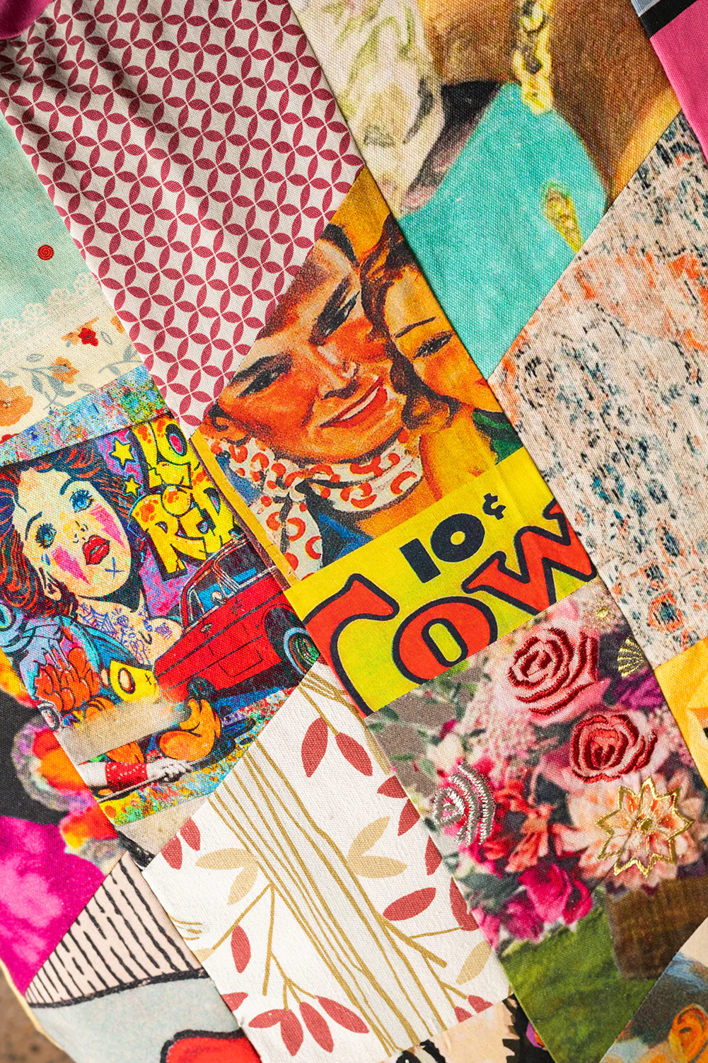 Patchwork Upcycled Scraps Throw - Image 3