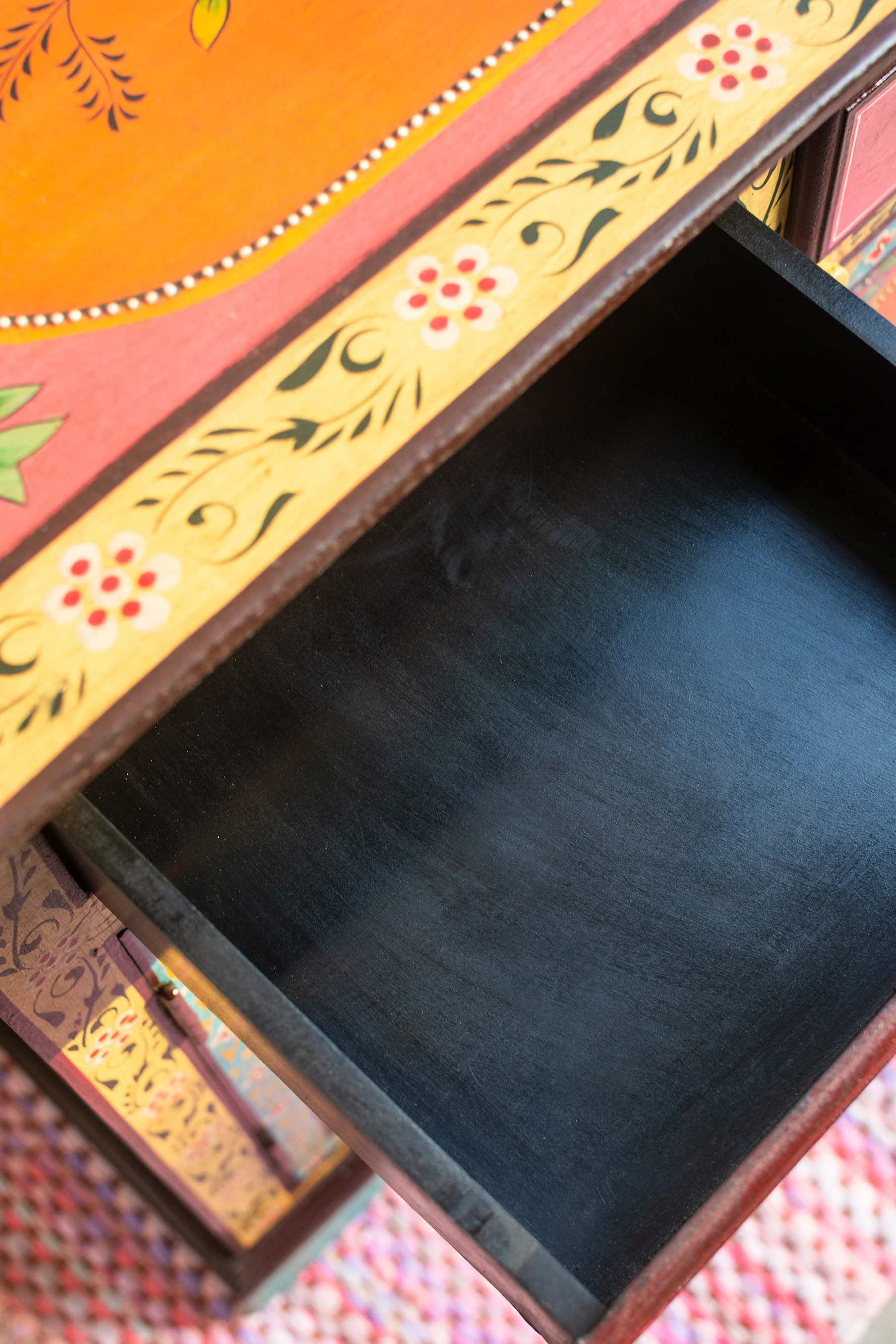 Pavo Hand Painted Wooden Cabinet - Image 7