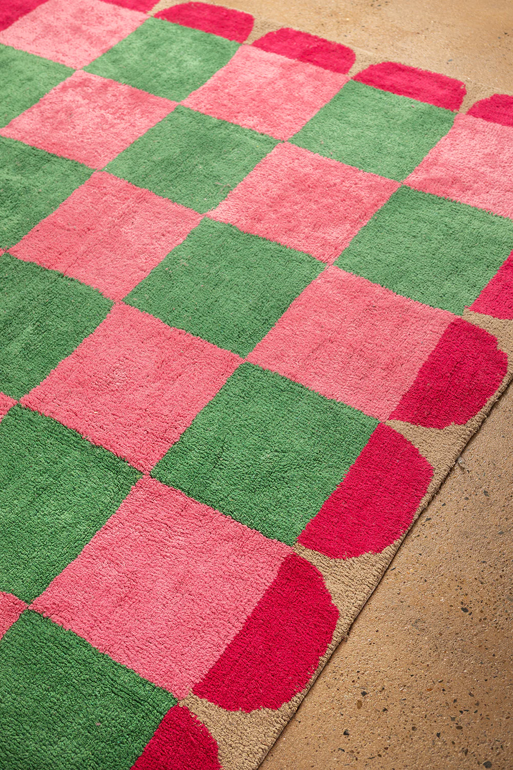 Folly Check & Scallop Recycled Cotton Rug - Image 3