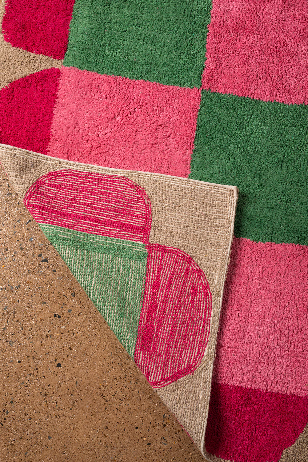 Folly Check & Scallop Recycled Cotton Rug - Image 4