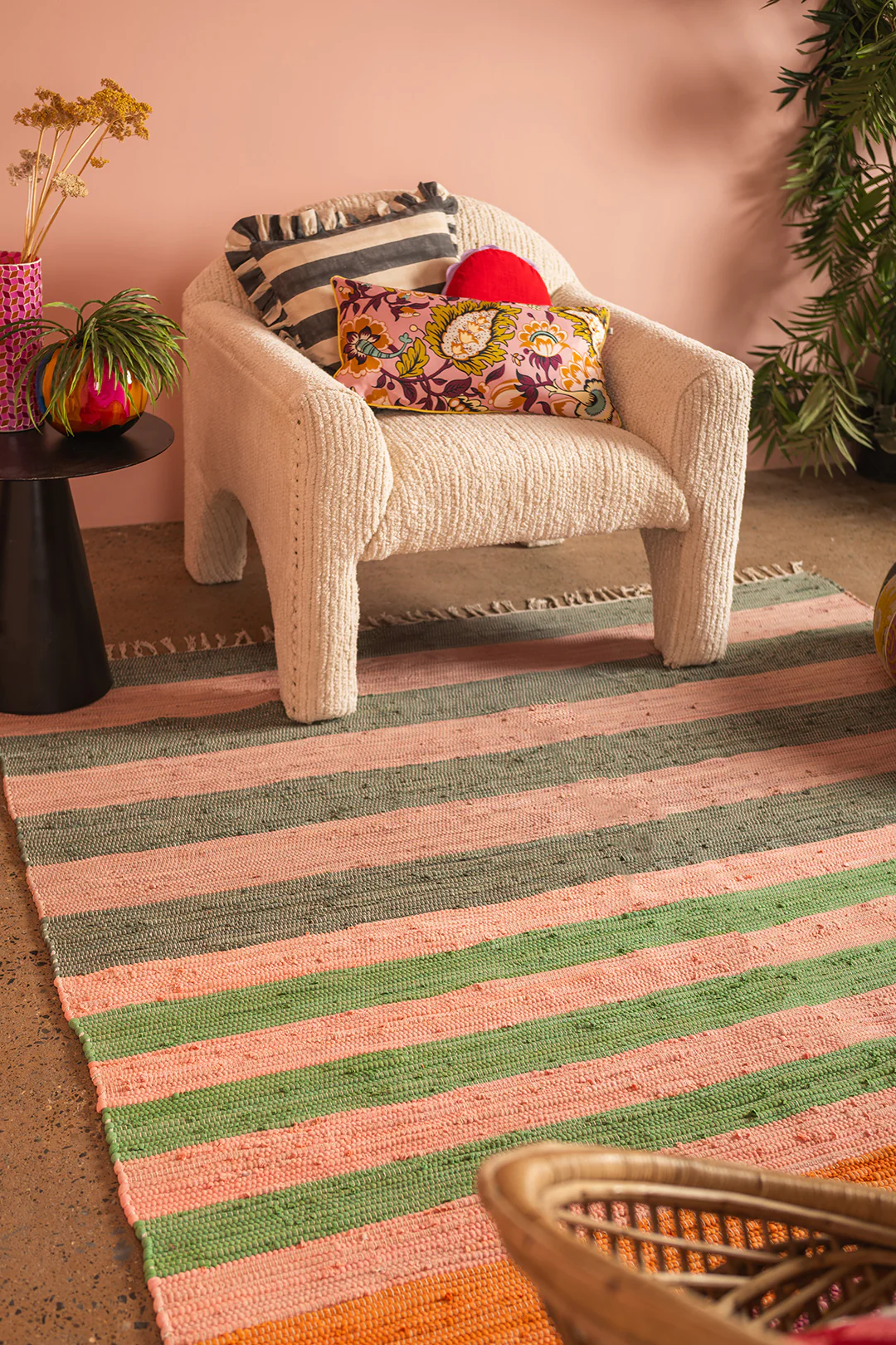 Stripe Trio Large Recycled Rug - Image 3