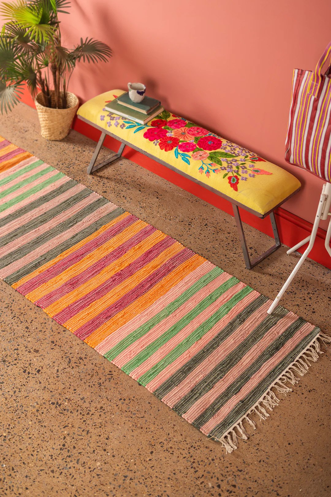 Stripe Trio Recycled Runner Rug - Image 3