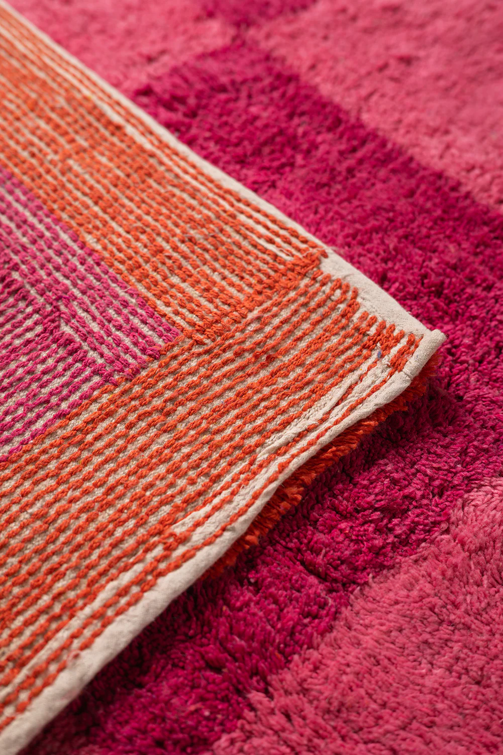 Pixie Check & Scallop Recycled Cotton Rug - Image 4