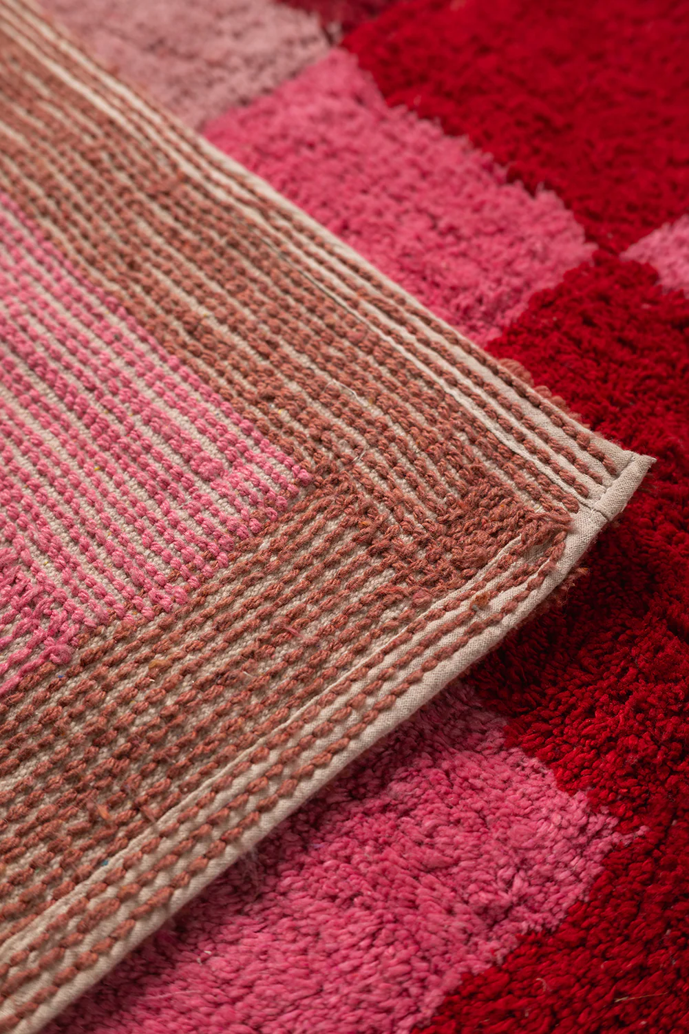 Pippin Chequered Recycled Cotton Rug - Image 4