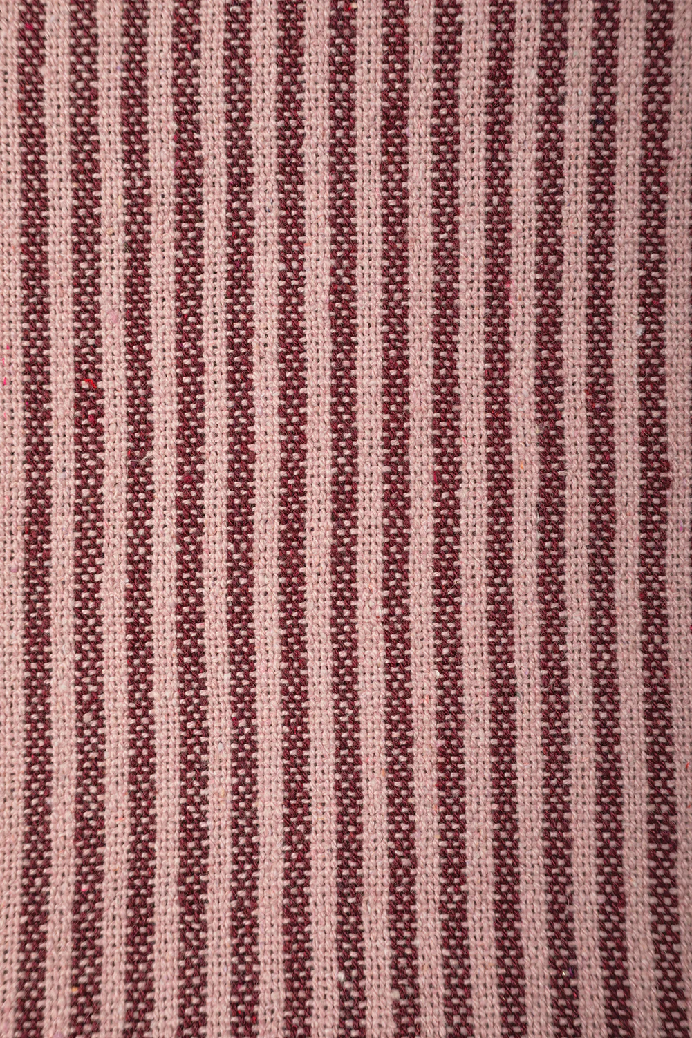 Plum & Dusty Rose Recycled Cotton Striped Throw - Image 5