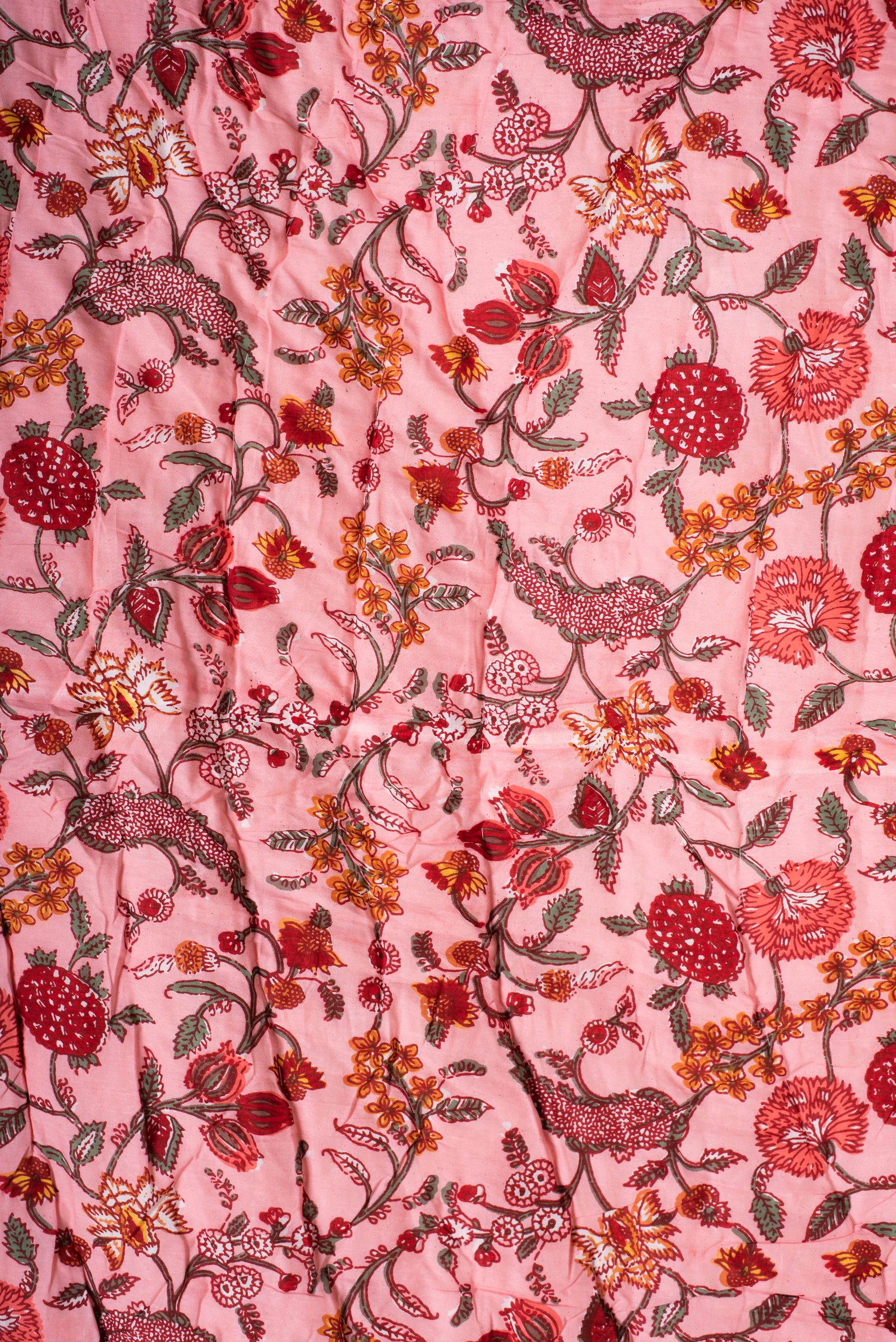 Coral Haze Reversible Floral Quilt - Image 8