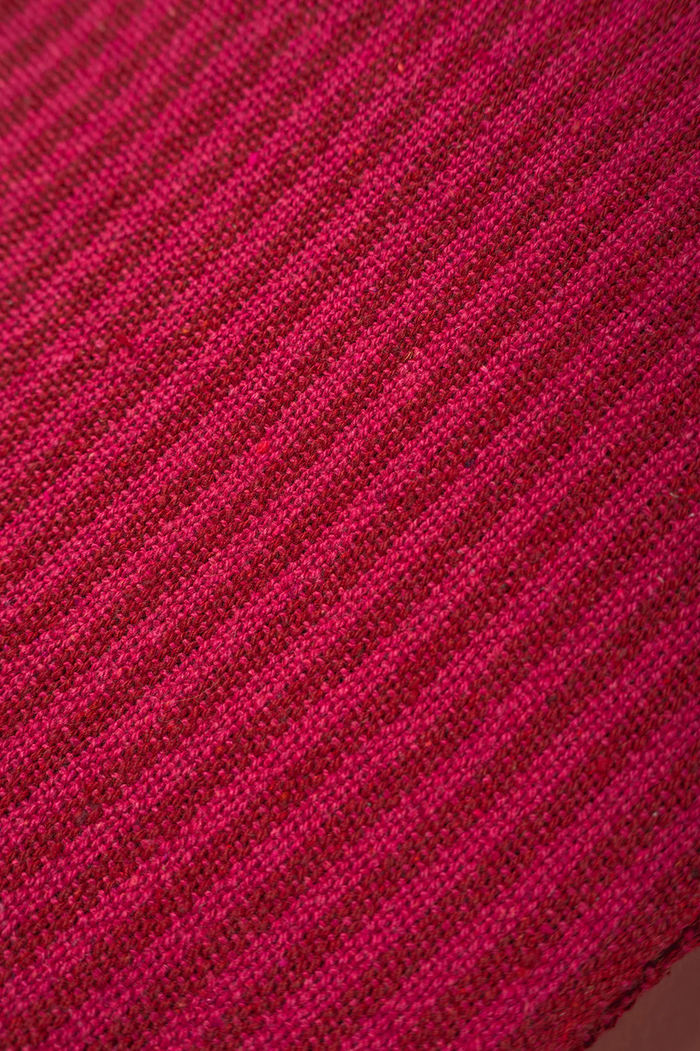 Red & Pink Recycled Cotton Striped Throw - Image 6