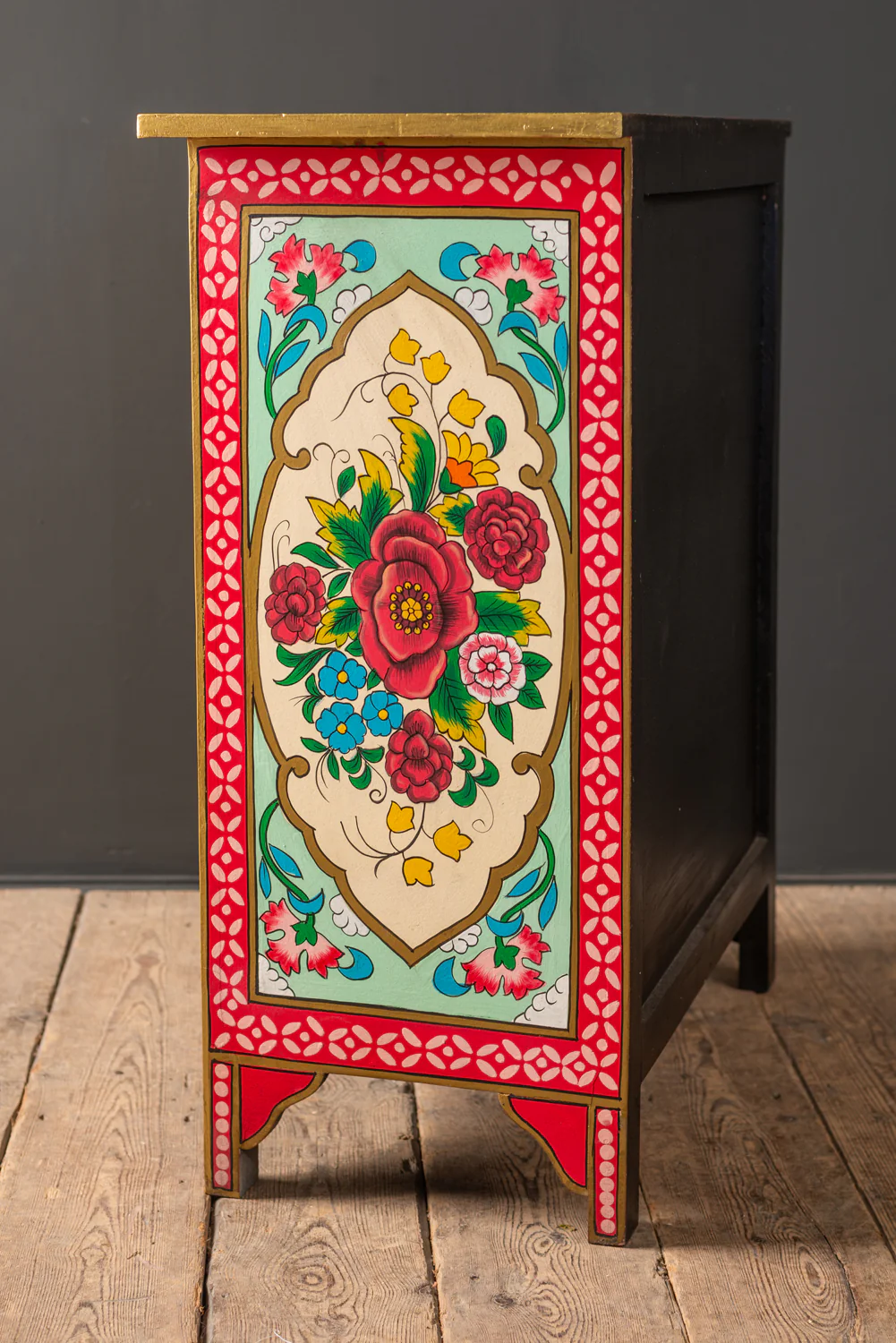 Rose Bouquet Hand Painted Cupboard - Image 5