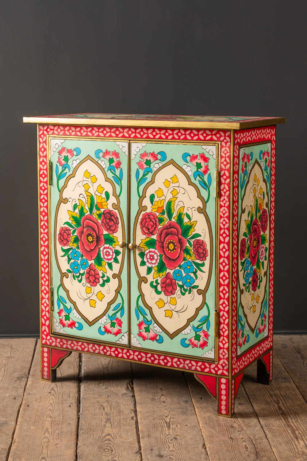 Rose Bouquet Hand Painted Cupboard - Image 8