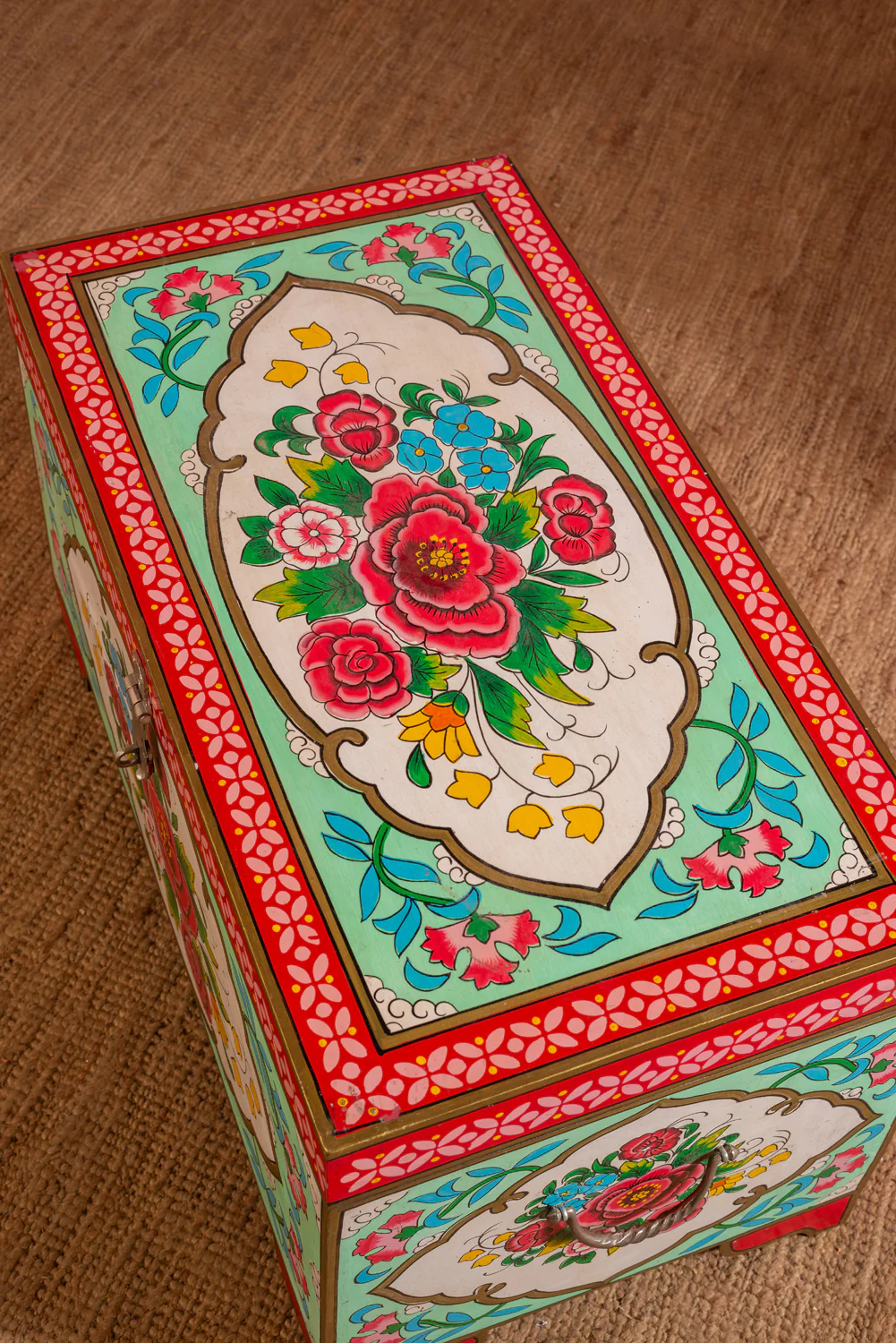 Rose Bouquet Hand Painted Trunk - Image 4