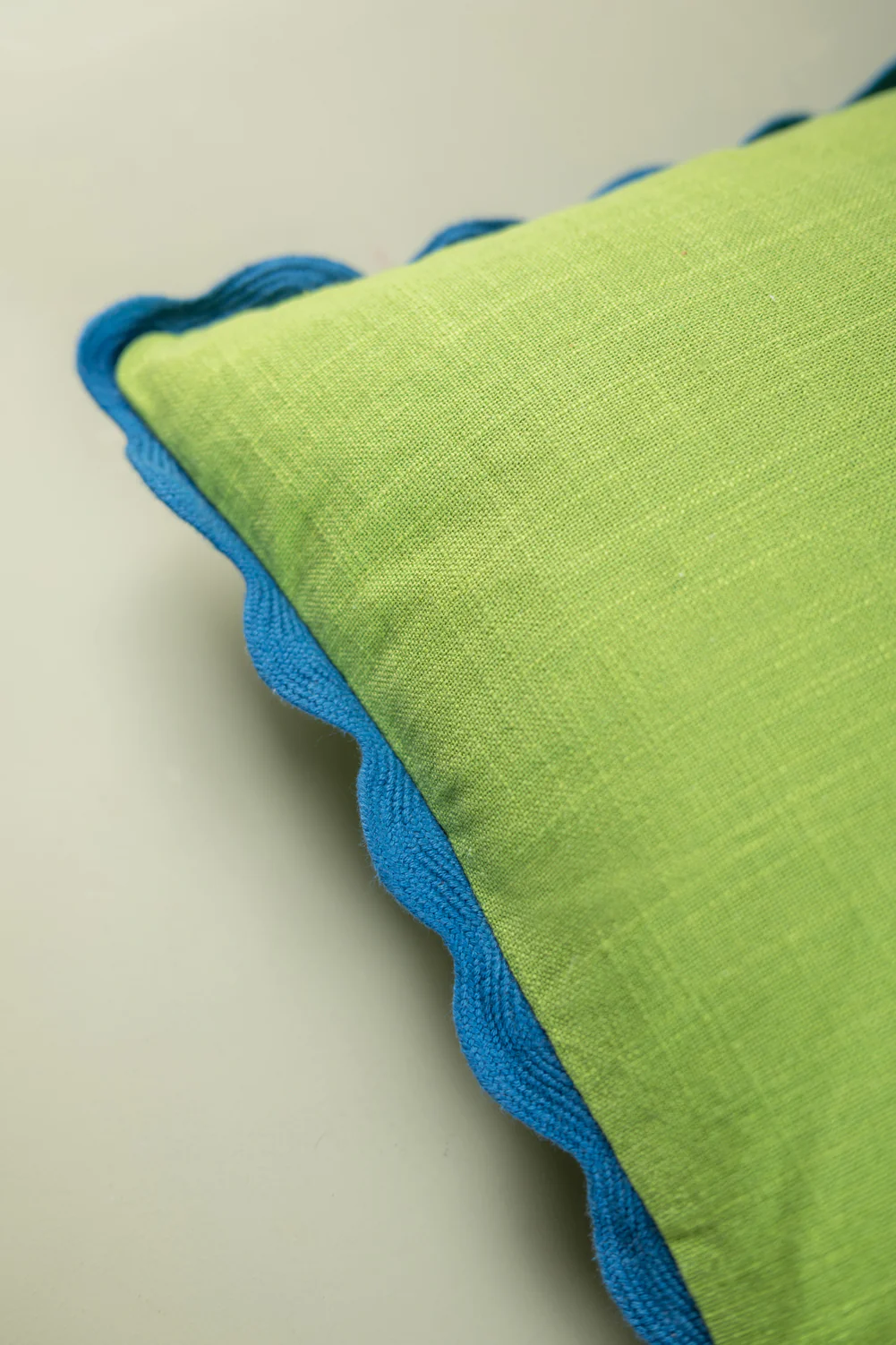 Sage Block Colour Cotton Cushion Cover - Image 5