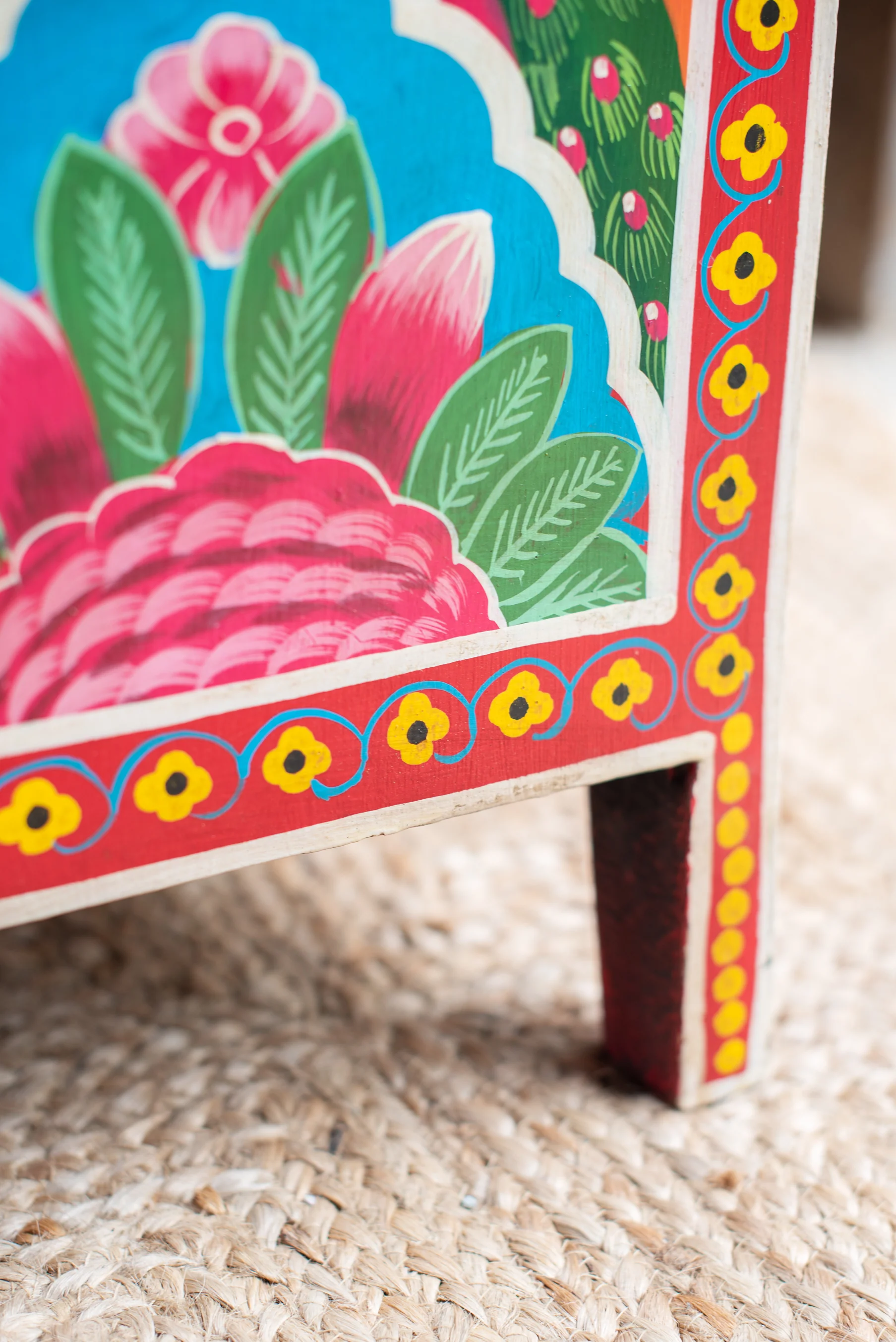 Sisika Hand Painted Bedside Cabinet - Image 10